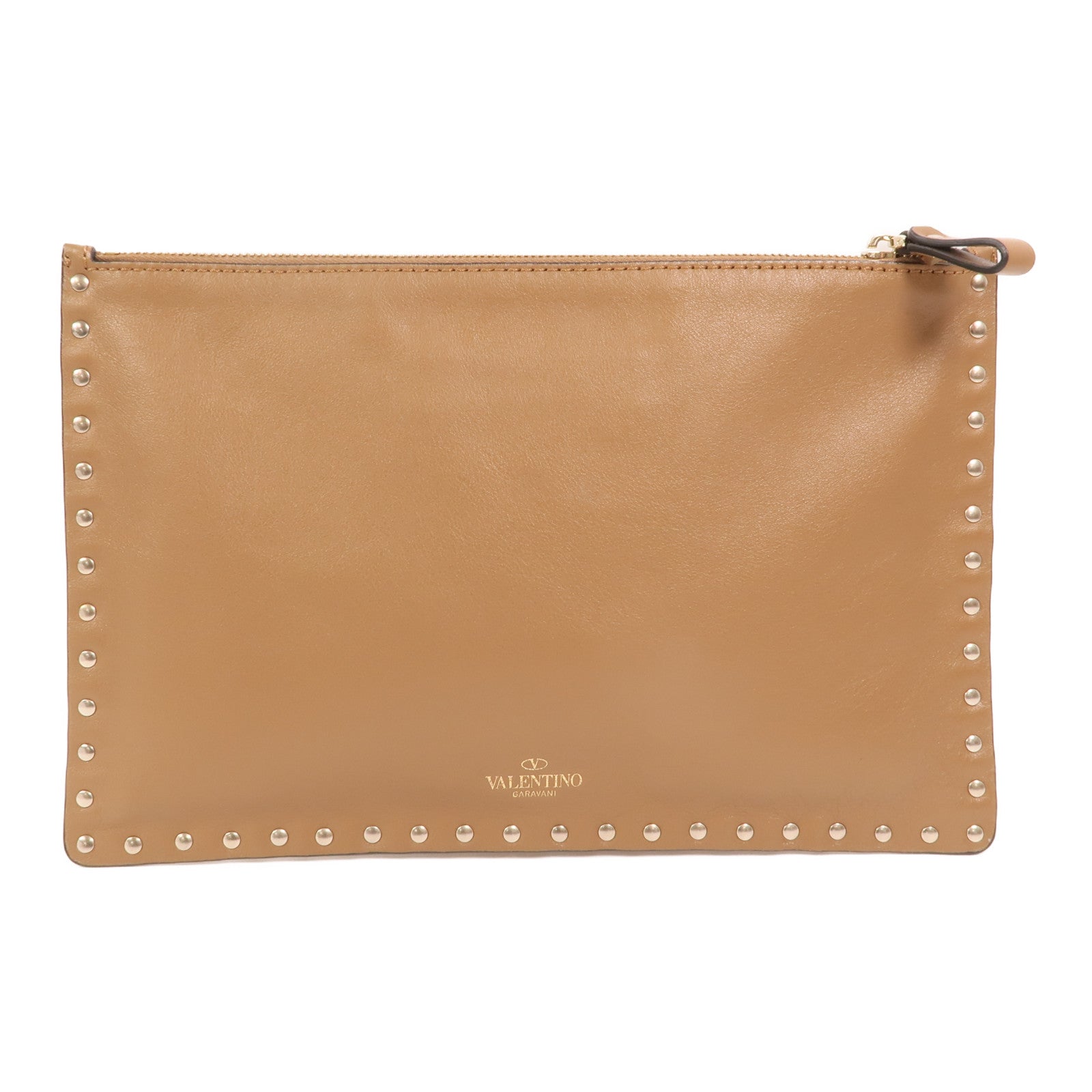 Valentino 牛皮皮革Clutch金扣手拿包