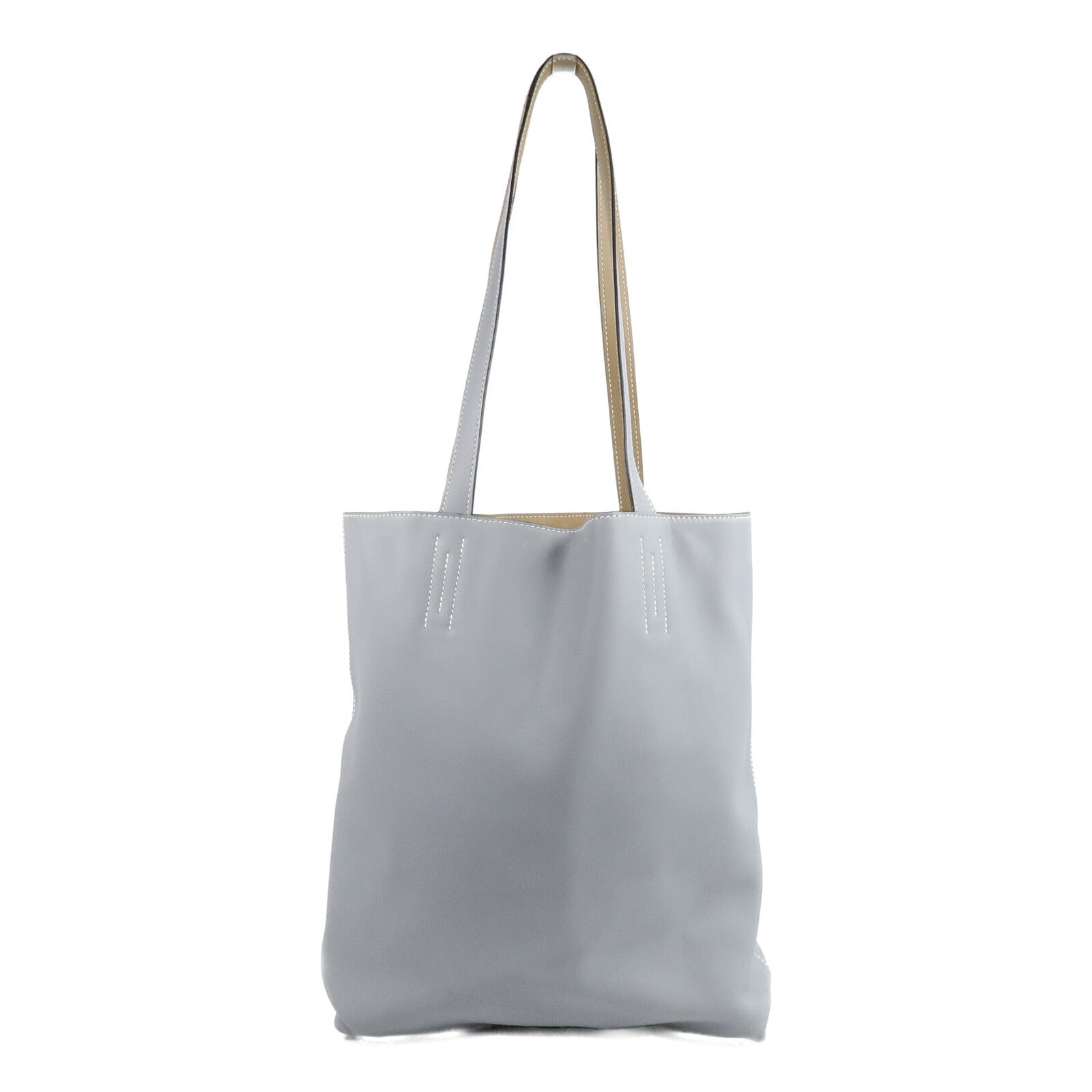 HERMES Swift皮革Double Sens 28肩背袋/手挽袋Gris Pantin/Poussier