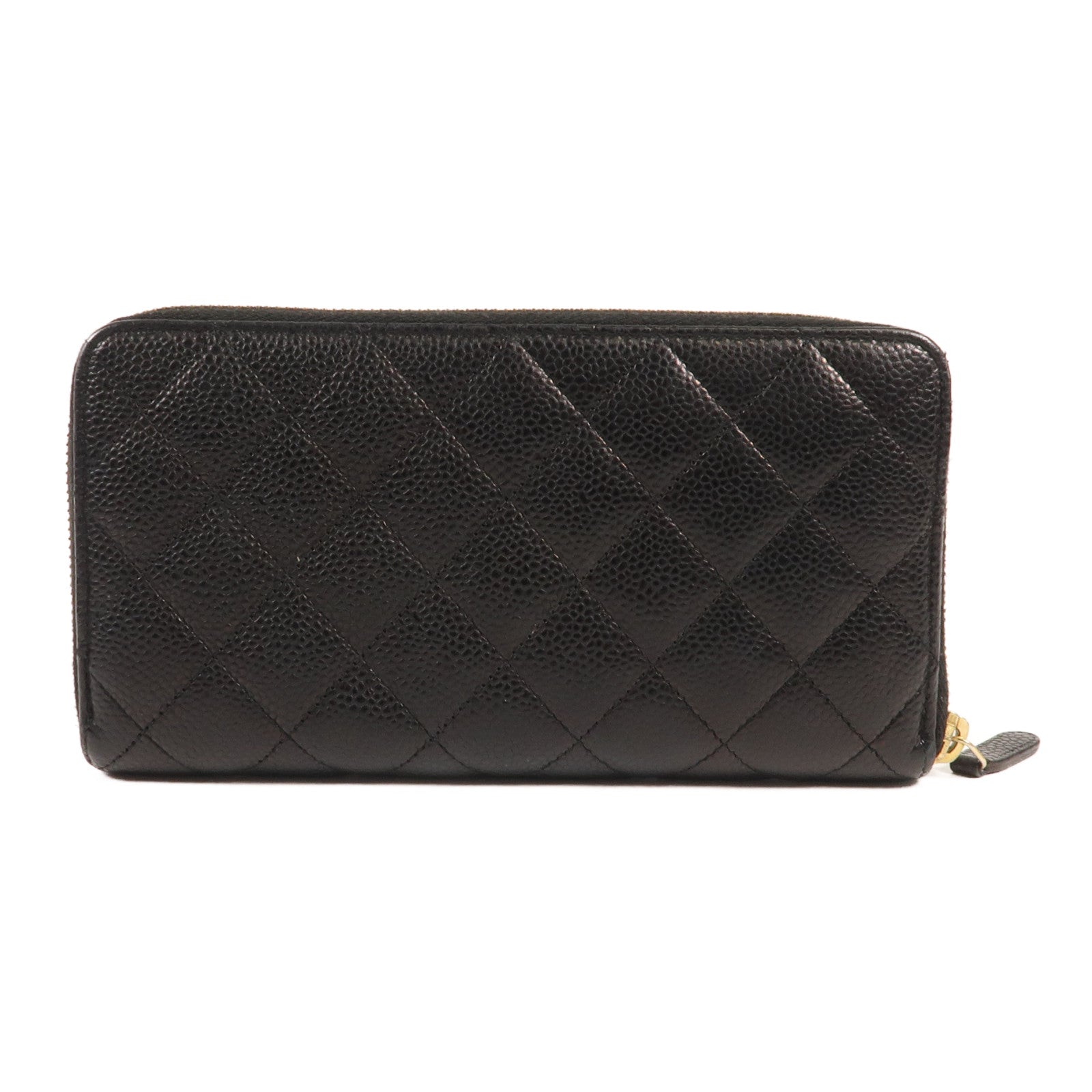 CHANEL 牛皮皮革Long Wallet金扣長錢包