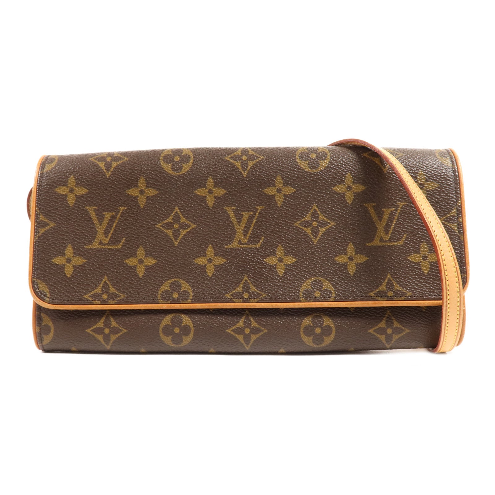 LOUIS VUITTON Monogram Pochette Twin GM金扣肩背袋