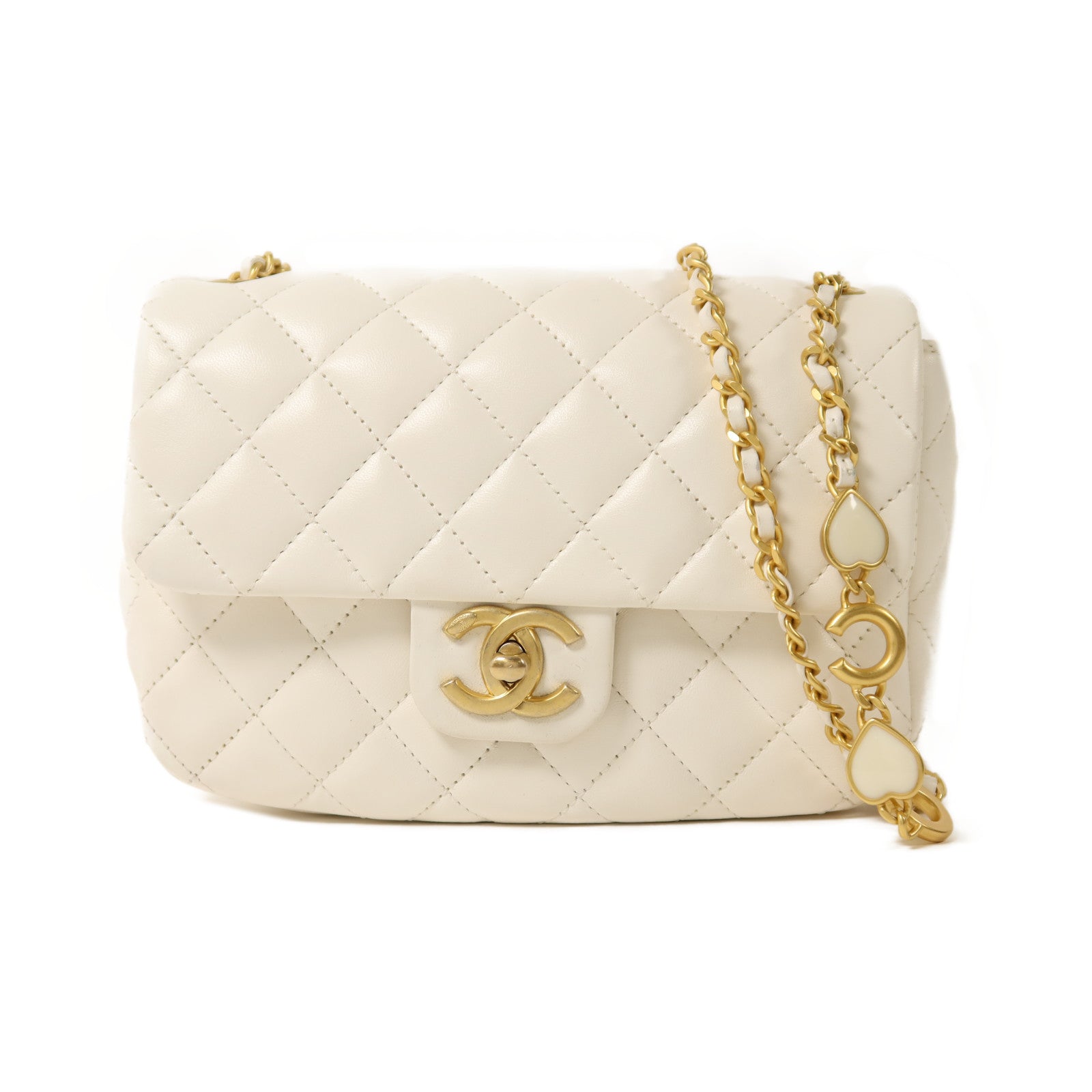 CHANEL 【激減優惠】羊皮皮革Chain Shoulder金扣鏈帶肩背袋