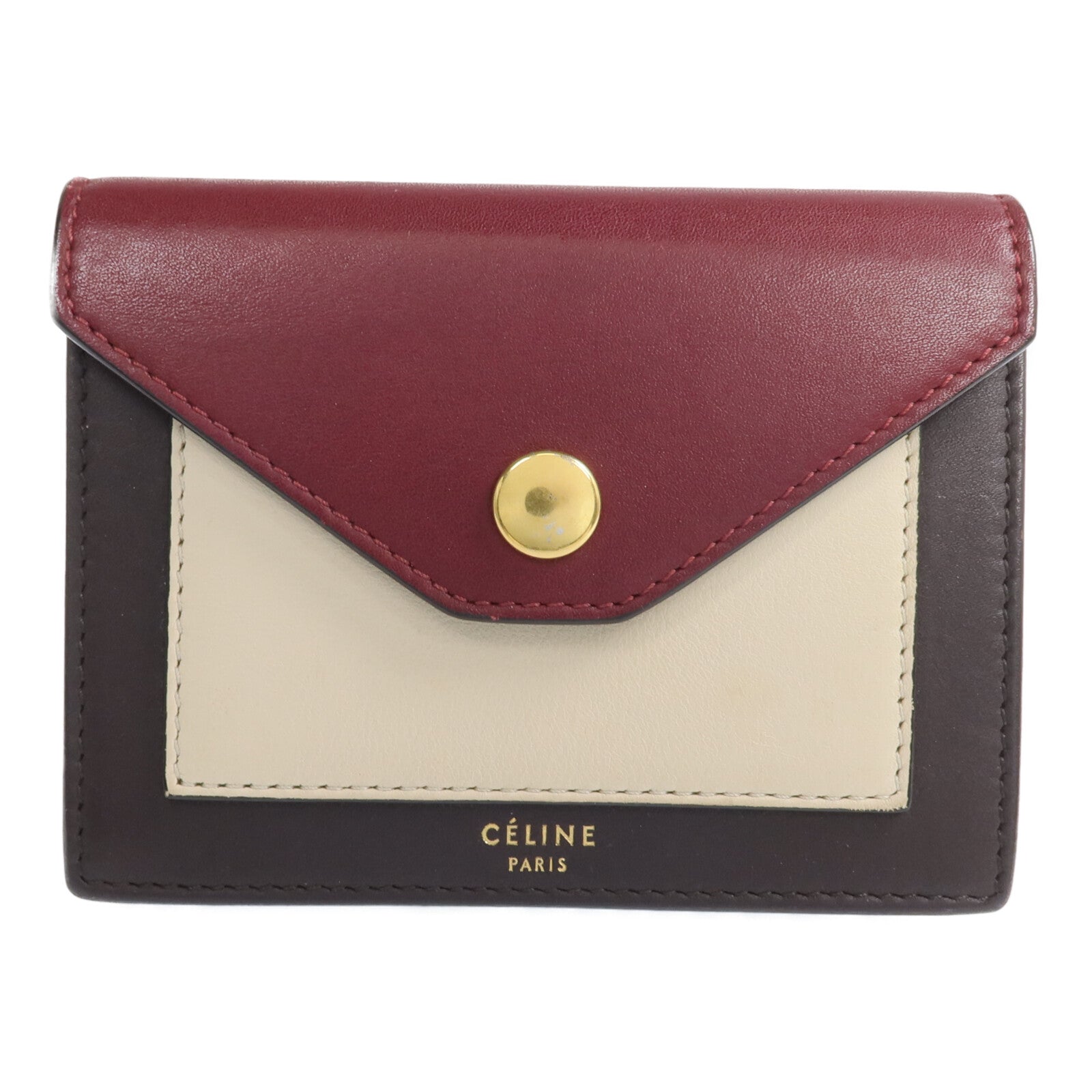 CELINE 【激減優惠】牛皮皮革Card Case金扣卡片套