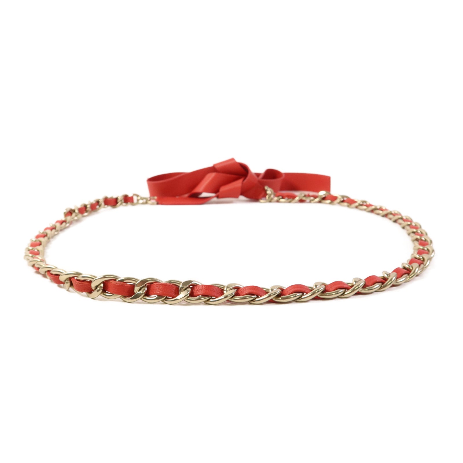 CHANEL 羊皮皮革Chain Belt金扣鏈帶皮帶