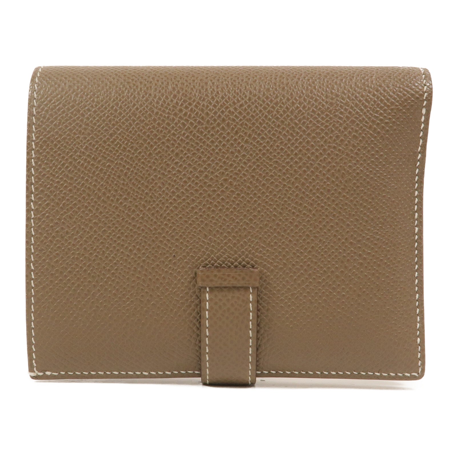 HERMES Epsom皮革Bearn Compact Wallet錢包Etoupe