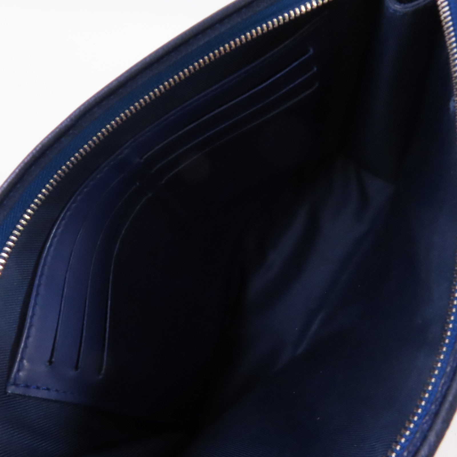 LOUIS VUITTON Monogram-on-bandana Pochette Voyage MM Pouch銀扣手拿包藍色