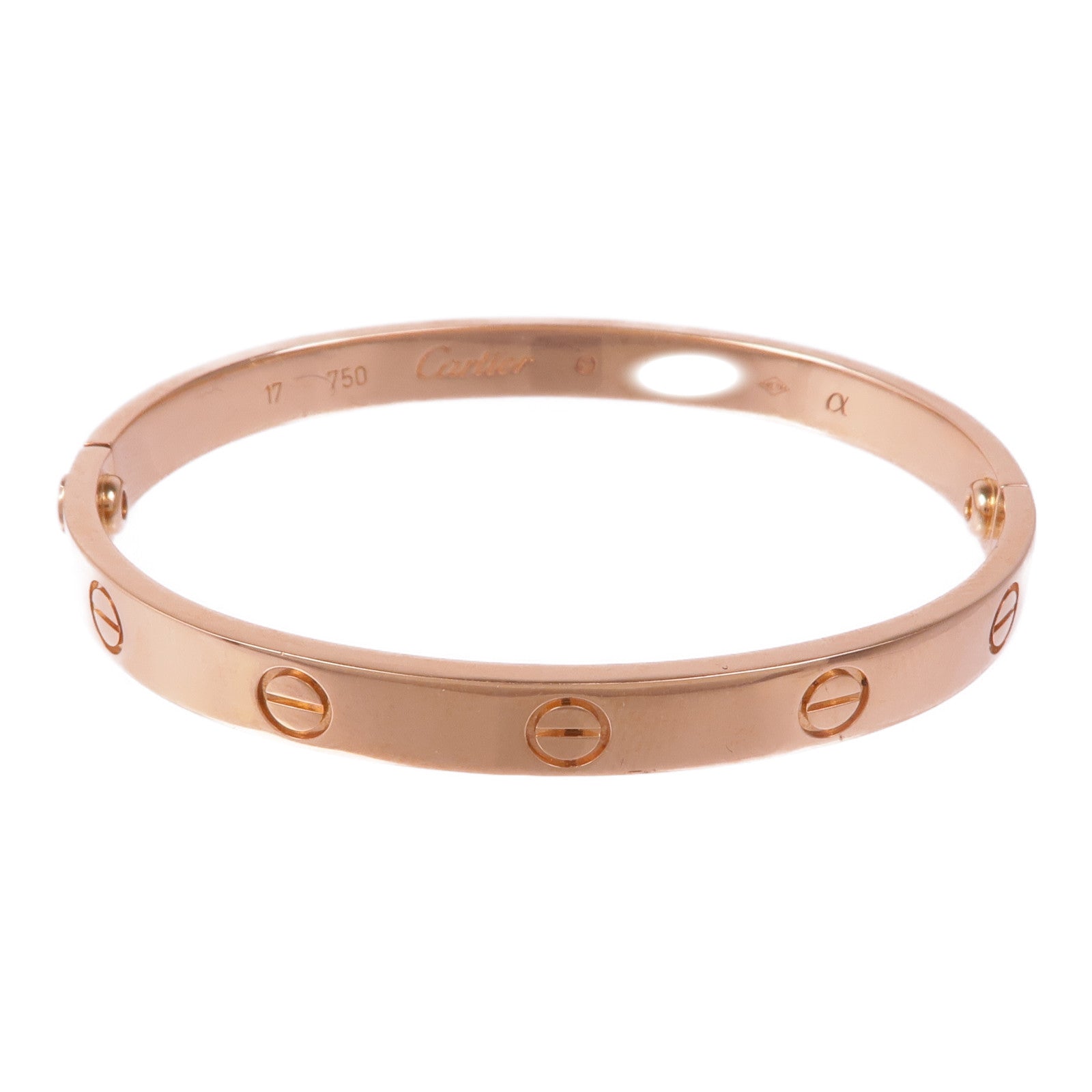 CARTIER 18K玫瑰金Love Bracelet手鐲Cartier#17
