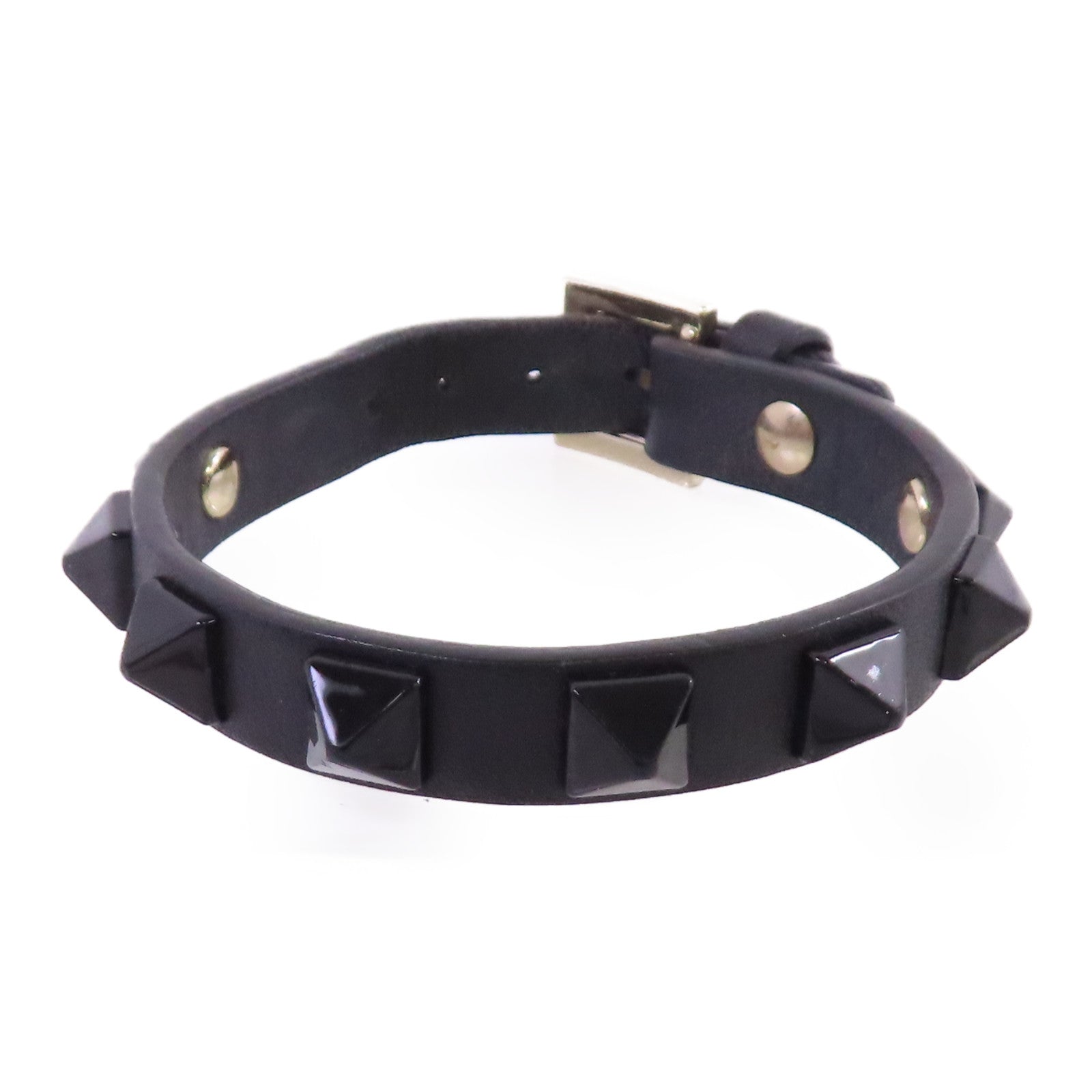 Valentino 牛皮皮革/金屬Rockstud Leather Bracelet手鏈