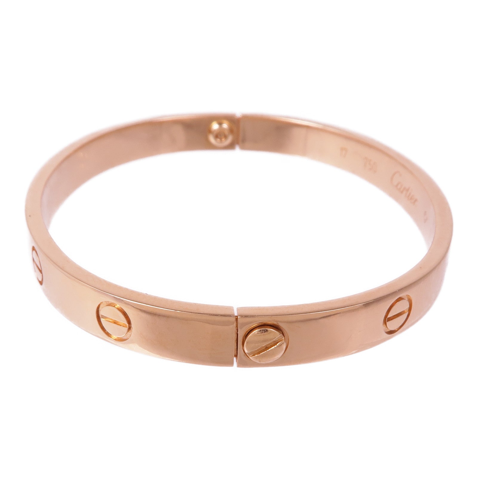 CARTIER 【激減優惠】18K玫瑰金Love Bracelet手鐲Cartier#17