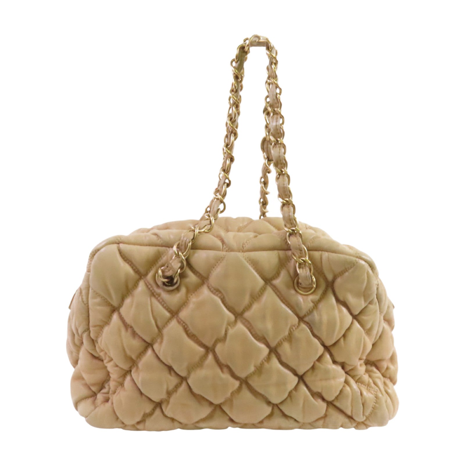 CHANEL 羊皮皮革Chain Shoulder金扣鏈帶肩背袋