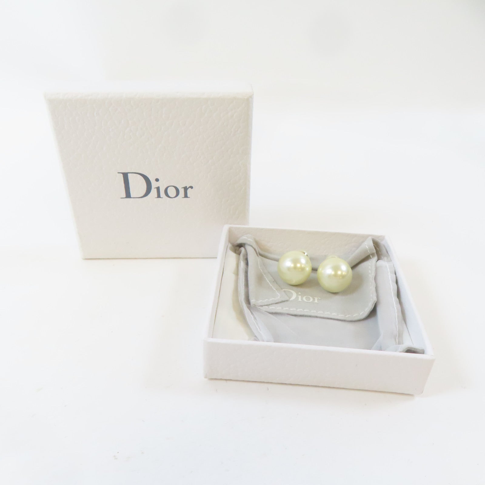 Dior 【激減優惠】PVC Earrings耳環白色/金色