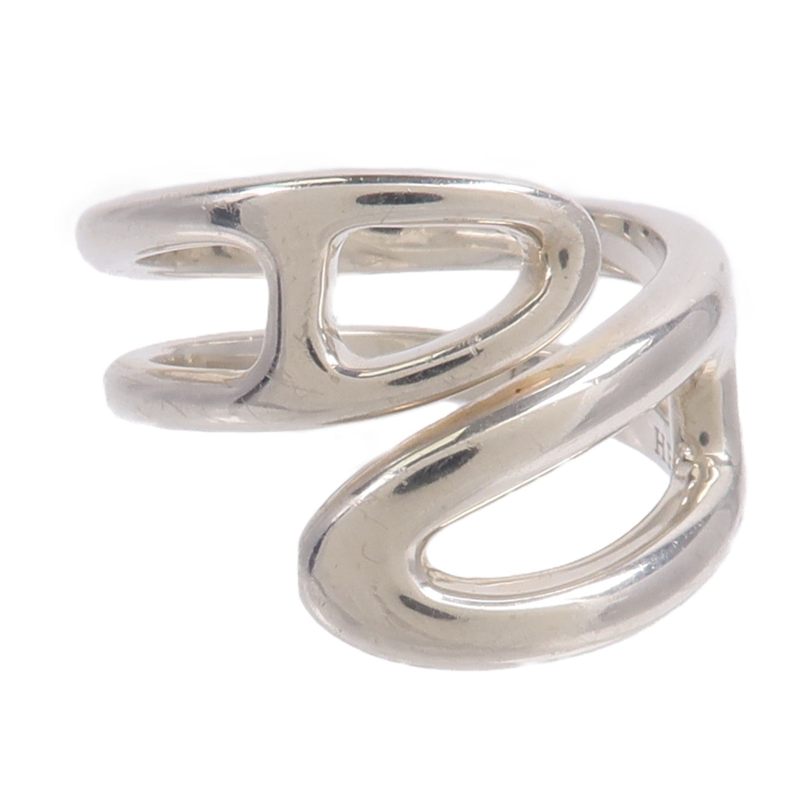 HERMES 925純銀Chaine d'Ancre Twist Ring戒指