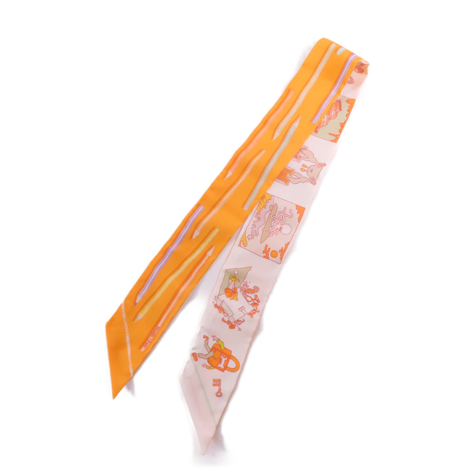 HERMES 絲質Twilly絲巾