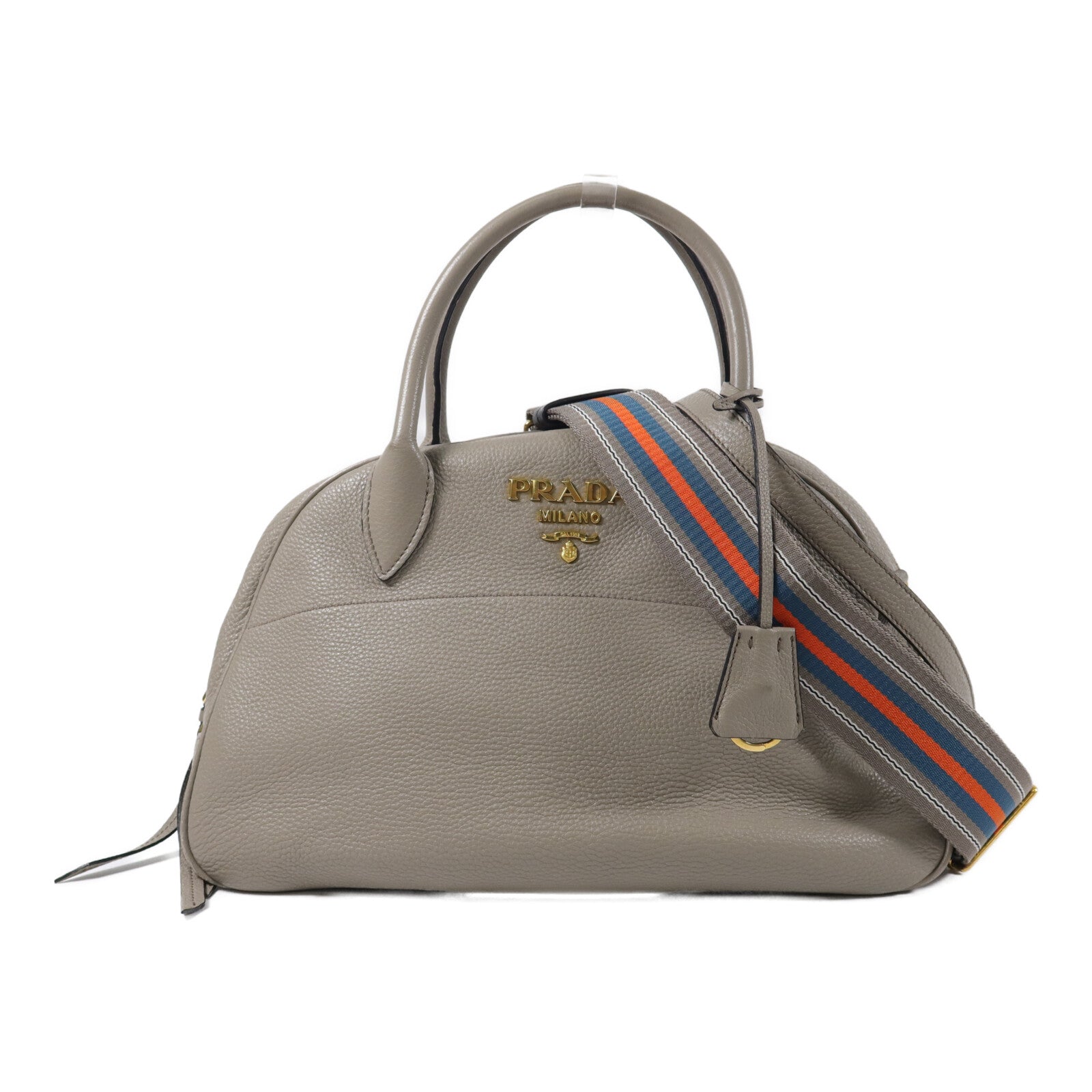 PRADA 牛皮皮革Nero Vitello Daino Bag手挽肩背兩用袋