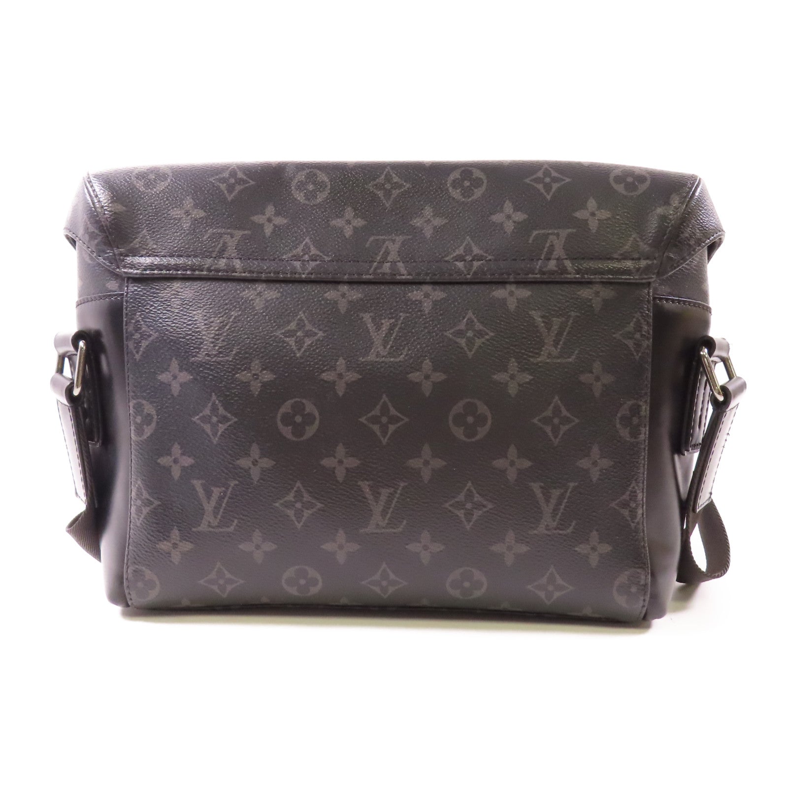 LOUIS VUITTON Monogram Eclipse Messenger PM Voyager銀扣肩背袋