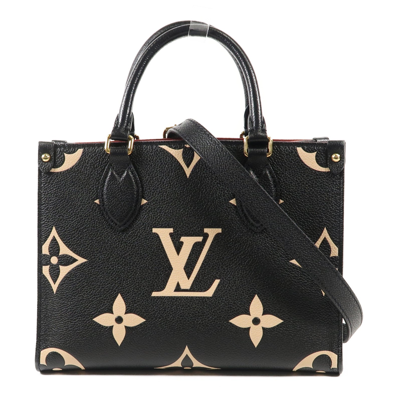 LOUIS VUITTON Monogram Empreinte On The Go PM金扣手挽肩背兩用袋