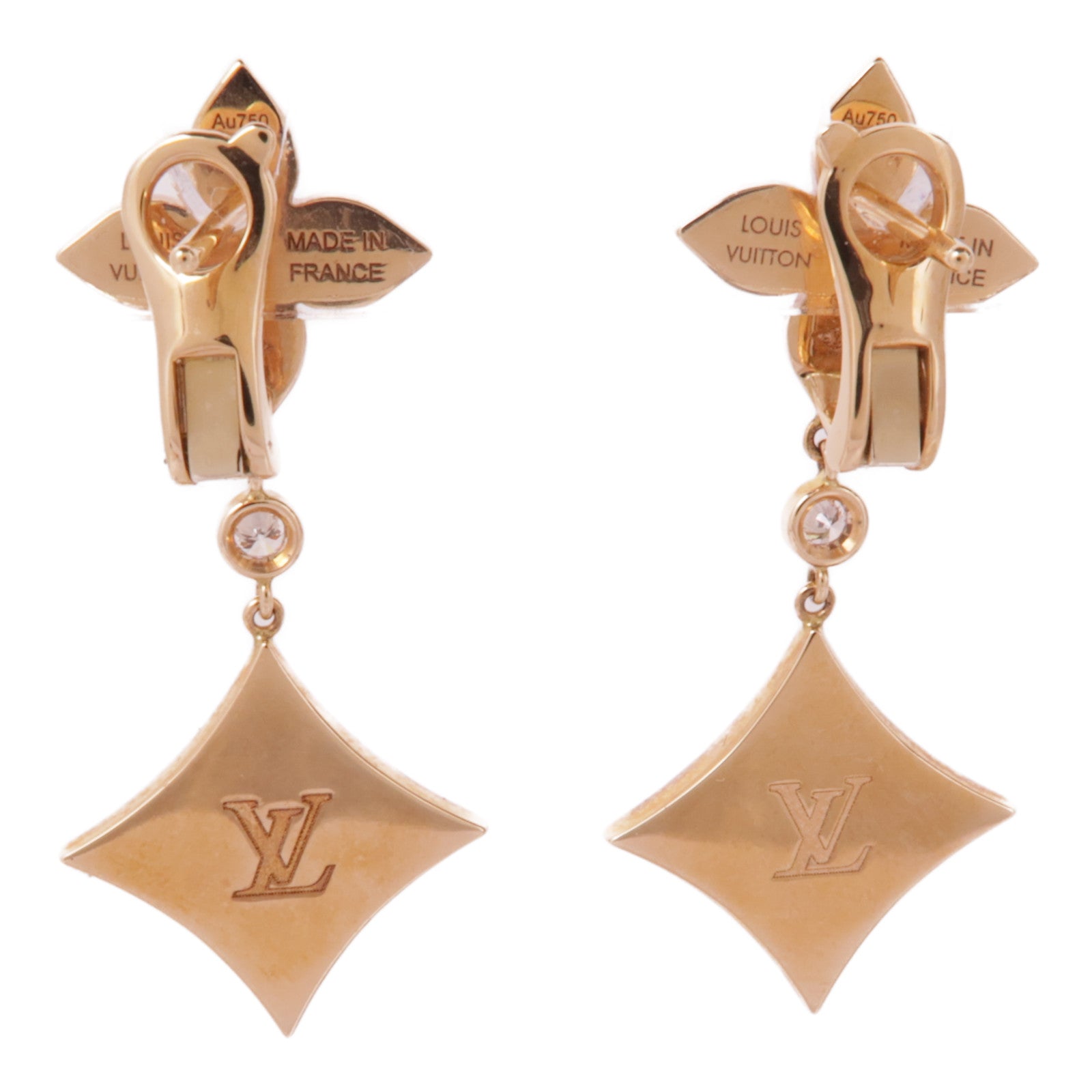 LOUIS VUITTON 【激減優惠】18K玫瑰金Blossom Double Star耳環