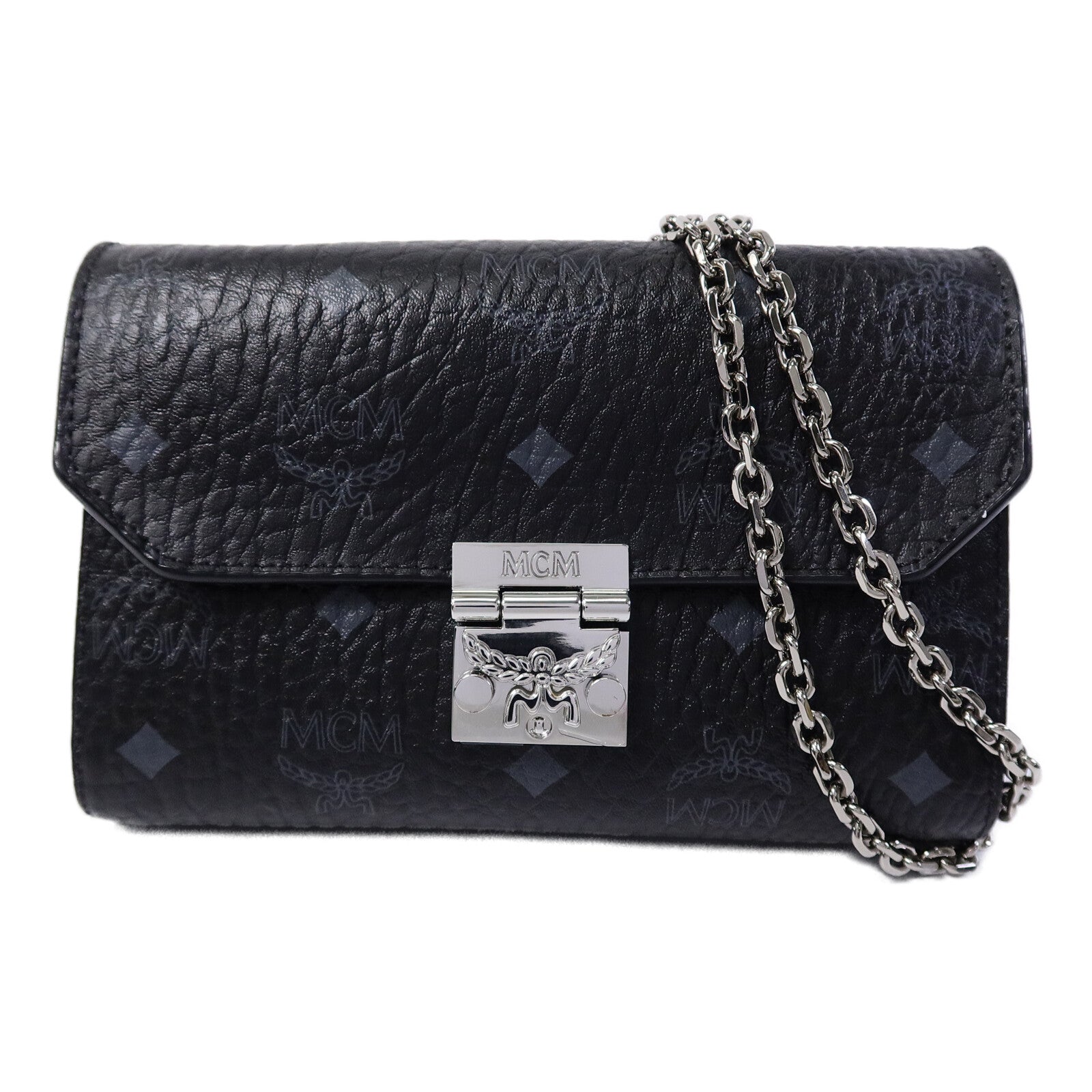MCM 塗層帆布Millie Visetos鏈帶肩背袋