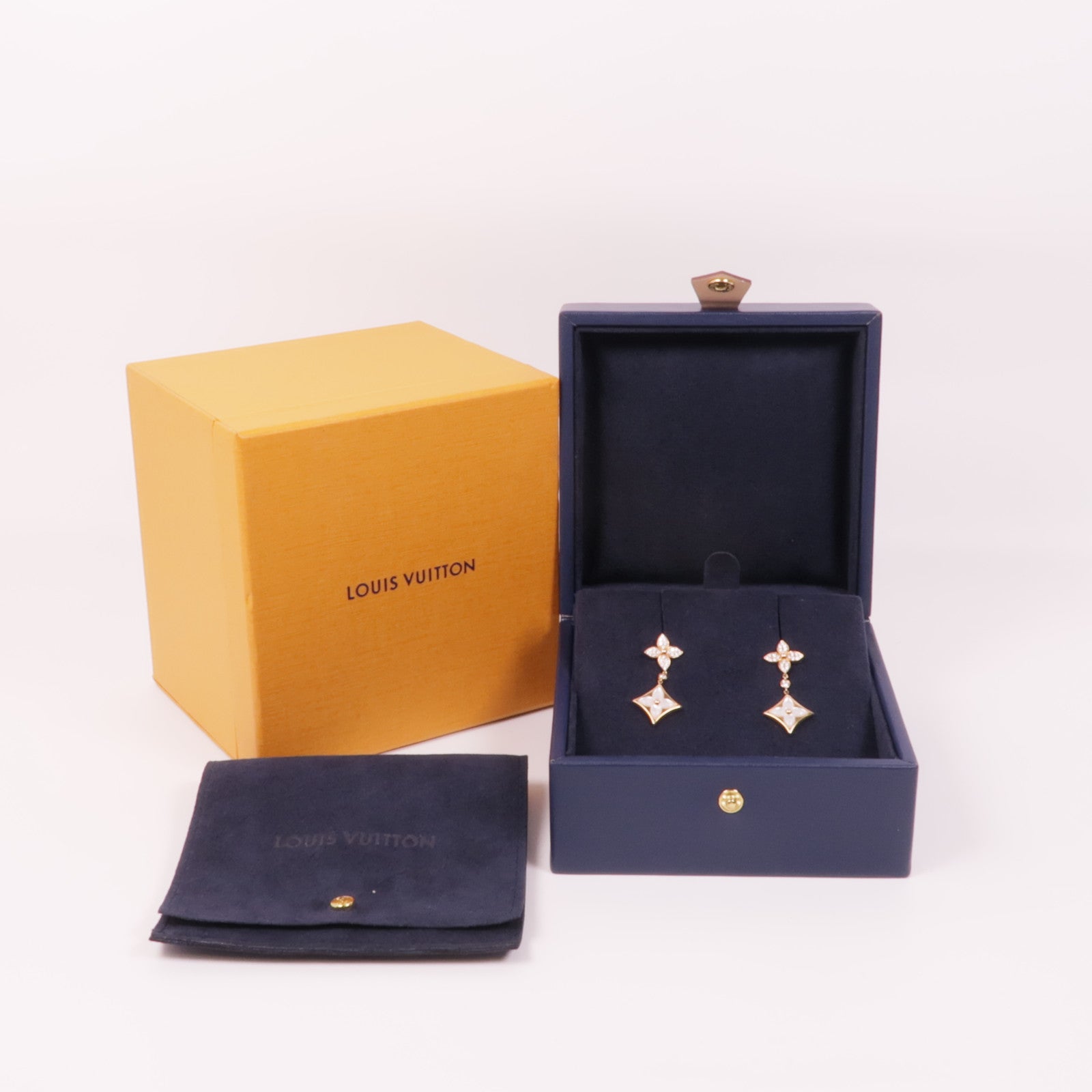 LOUIS VUITTON 【激減優惠】18K玫瑰金Blossom Double Star耳環