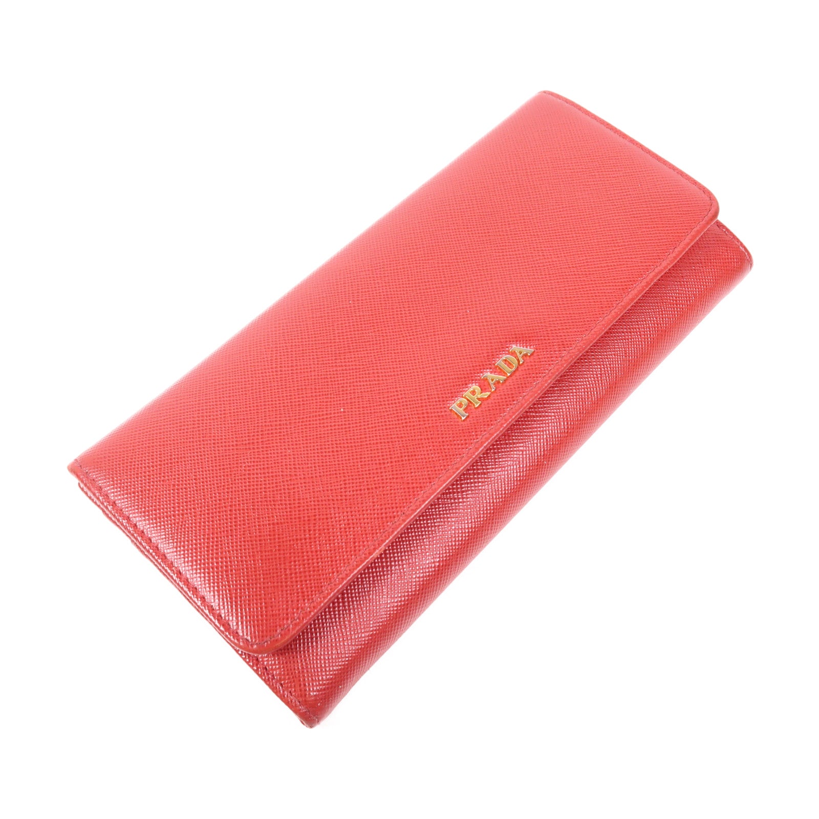 PRADA Saffiano皮革Long Wallet金扣長錢包
