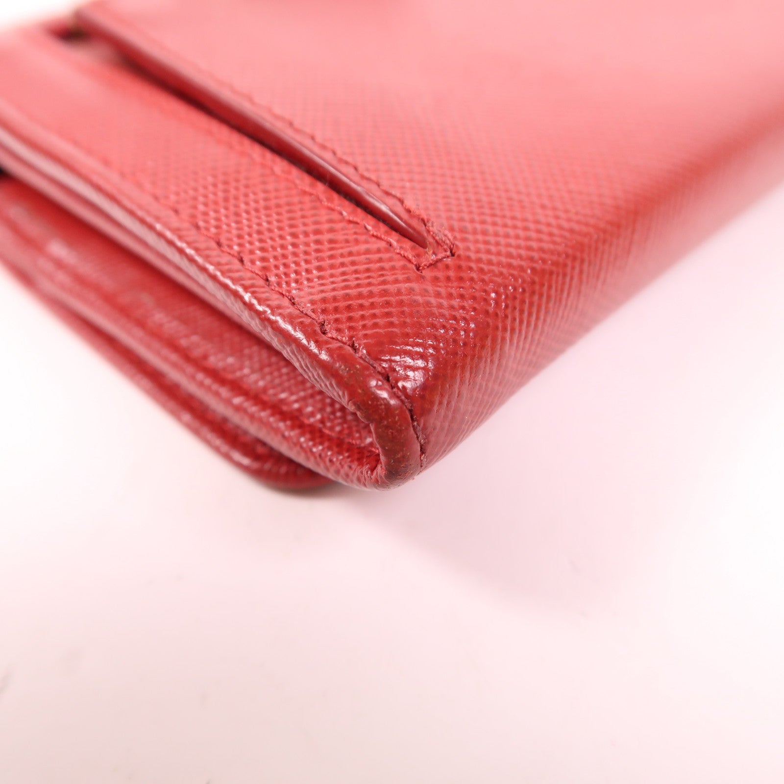 PRADA Saffiano皮革Long Wallet金扣長錢包