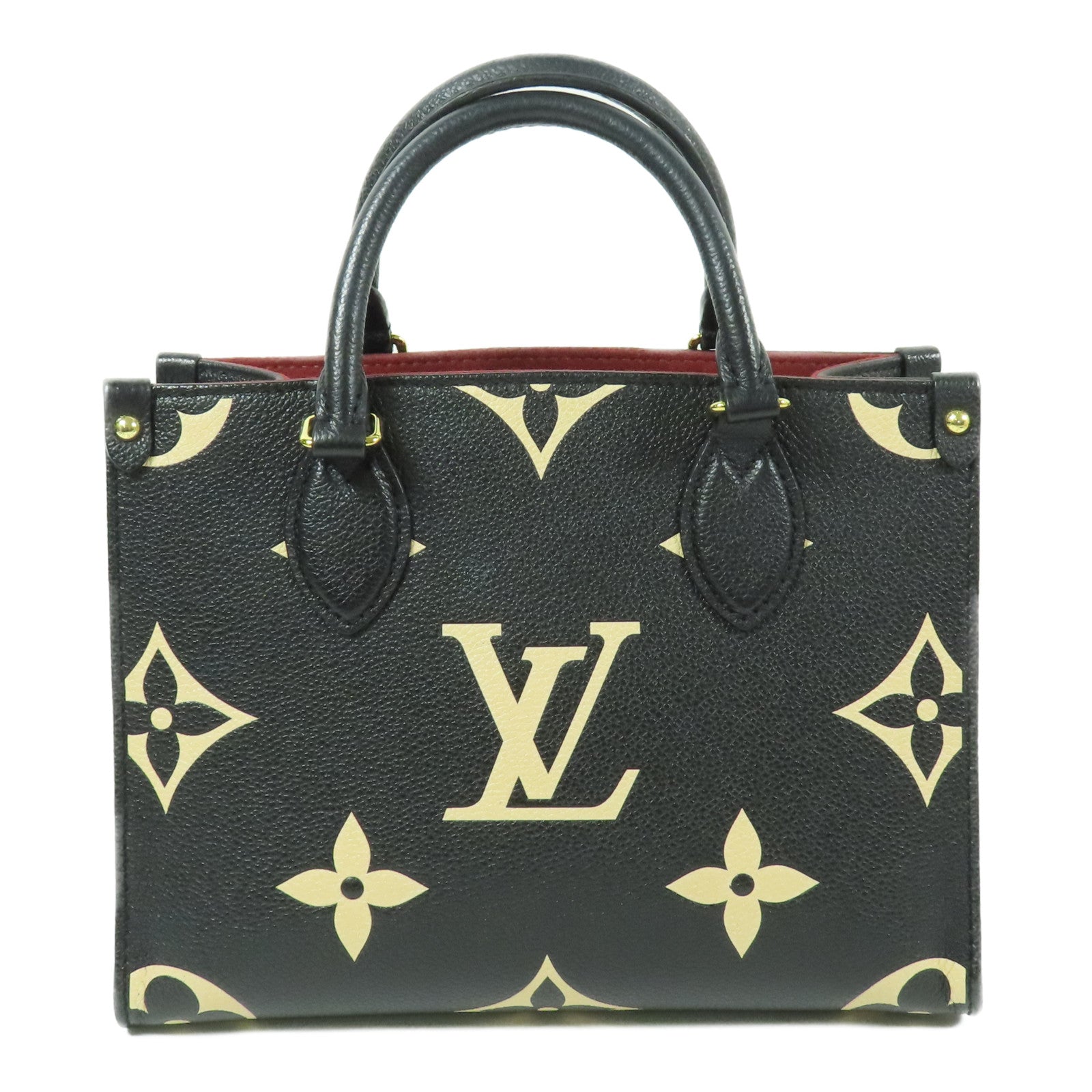 LOUIS VUITTON Monogram Empreinte On The Go PM金扣手挽肩背兩用袋