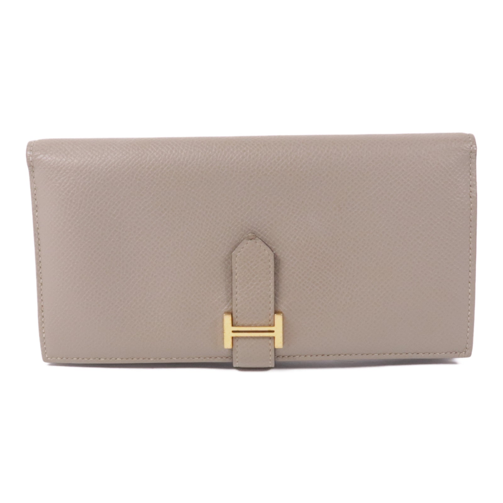 HERMES Epsom皮革Bearn Wallet金扣長錢包Trench