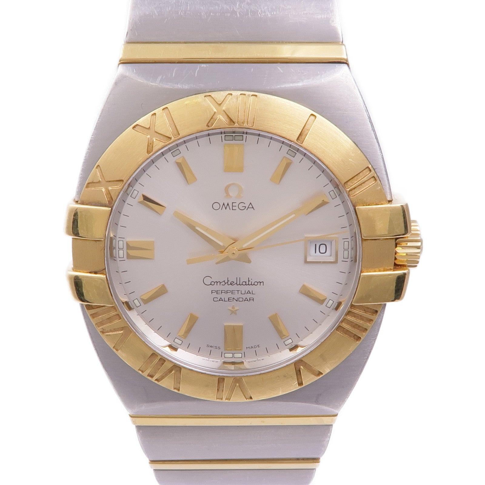 OMEGA Constellation Double Eagle 1213.30.00 Quartz Watch 18K Yellow Gold SS