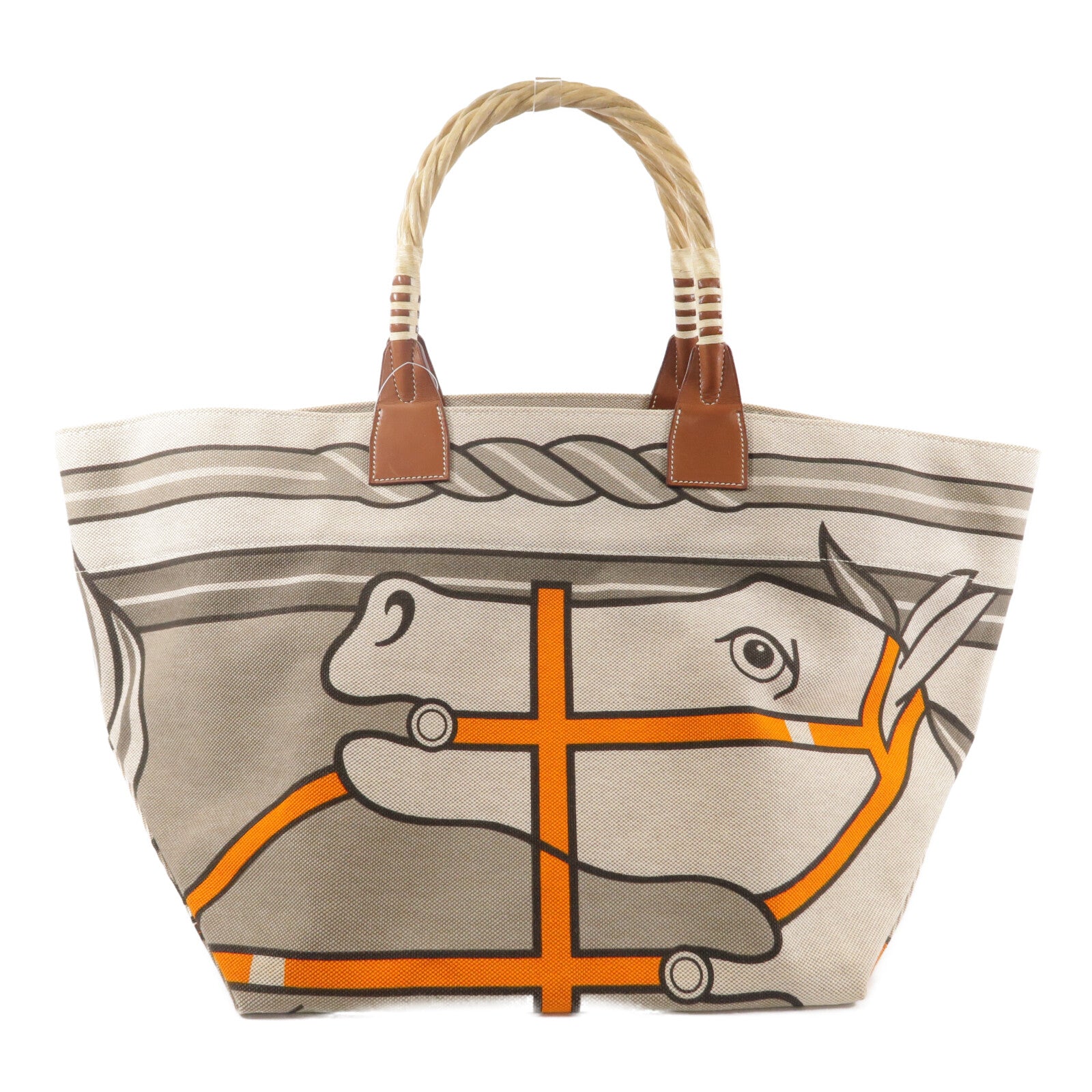 HERMES 帆布Steeple 28肩背袋
