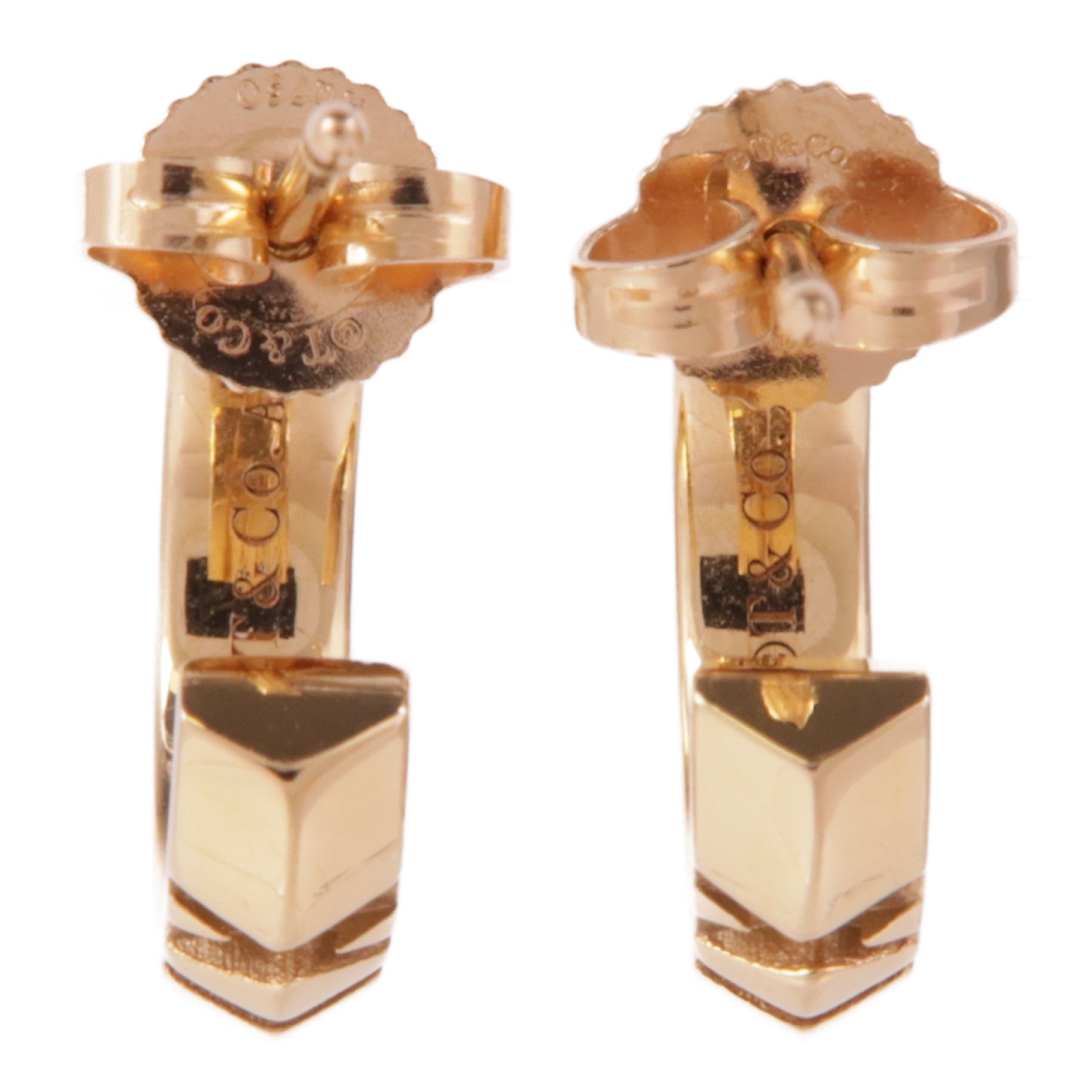 TIFFANY&CO 18K玫瑰金Atlas X Hoop Earrings耳環