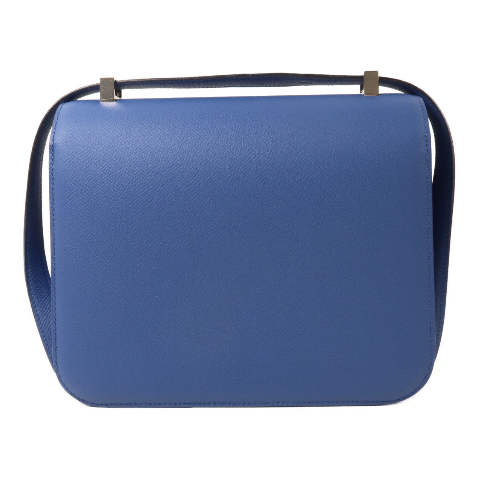 HERMES Epsom皮革Constance 24肩背袋Blue Agate/Gris Mouette