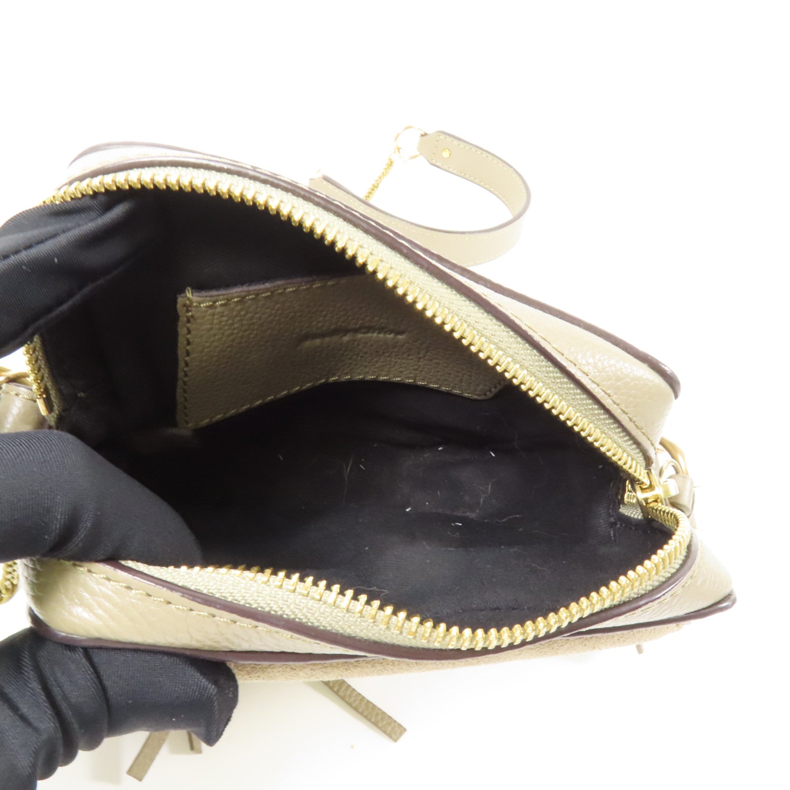 SEE BY CHLOE 皮革/麂皮皮革Joan Camera Bag金扣肩背袋