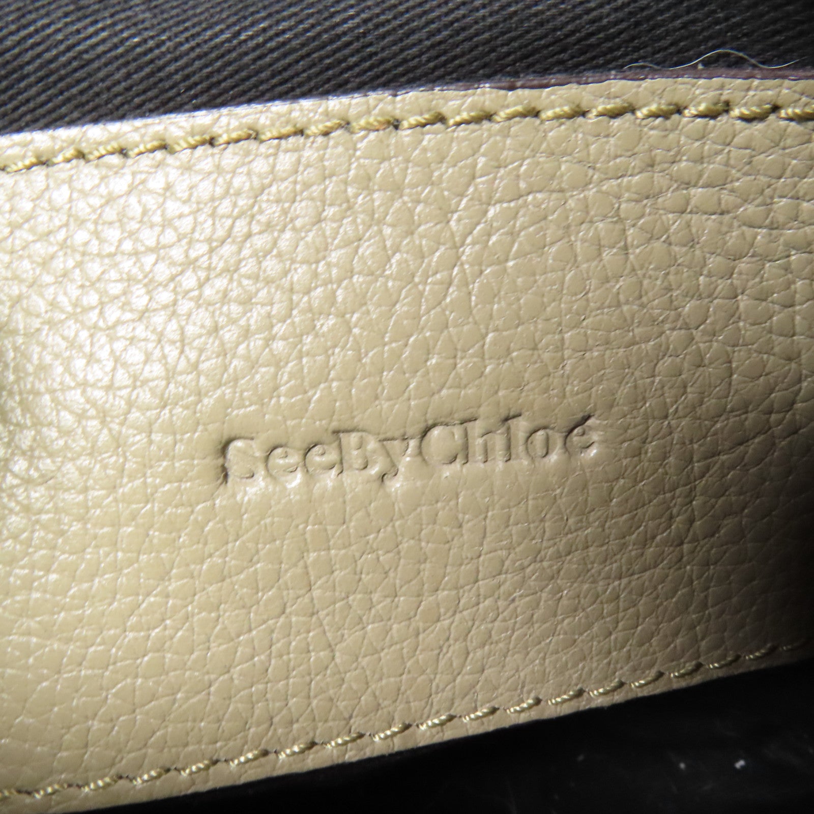 SEE BY CHLOE 皮革/麂皮皮革Joan Camera Bag金扣肩背袋