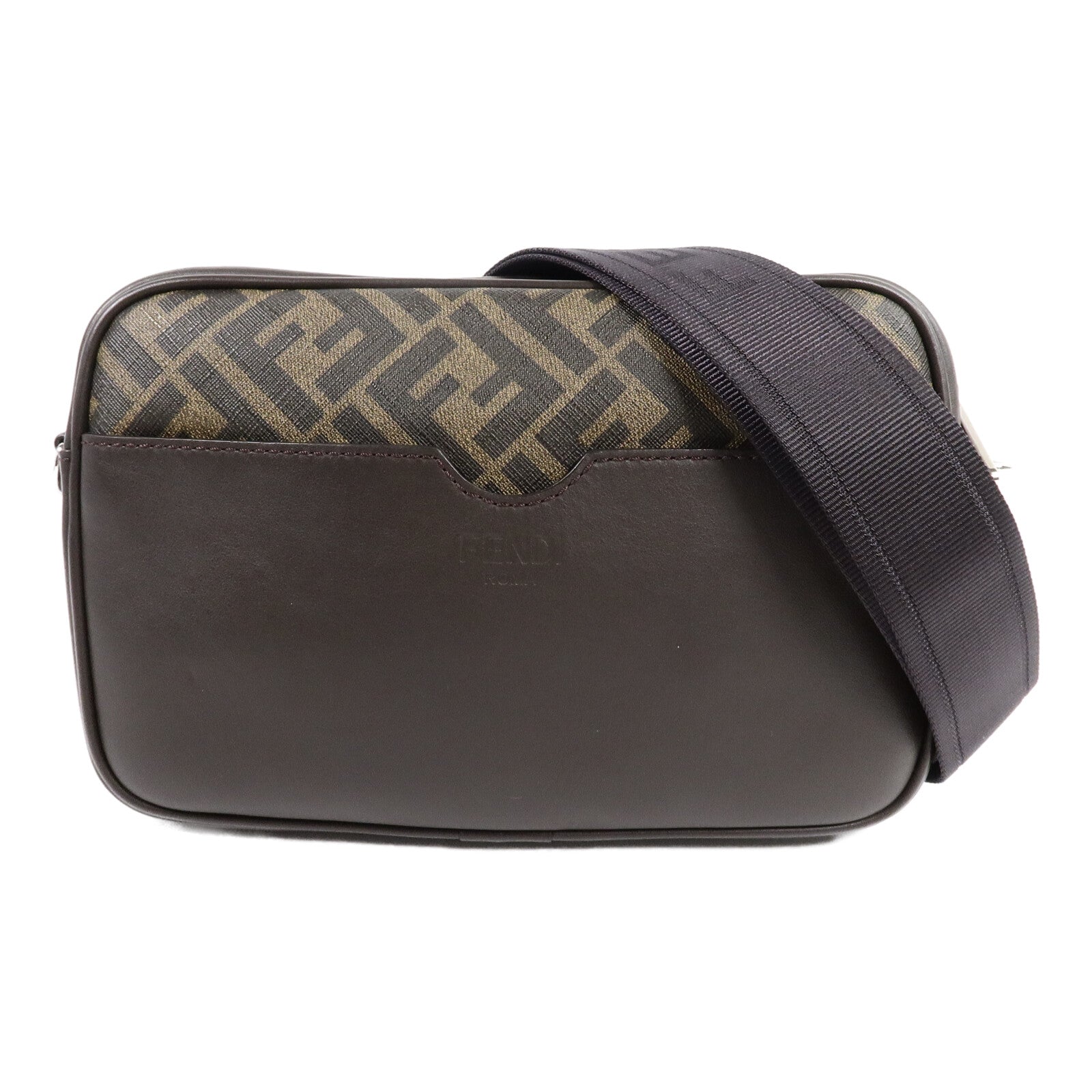 FENDI 塗層帆布Digonal Camera Case肩背袋