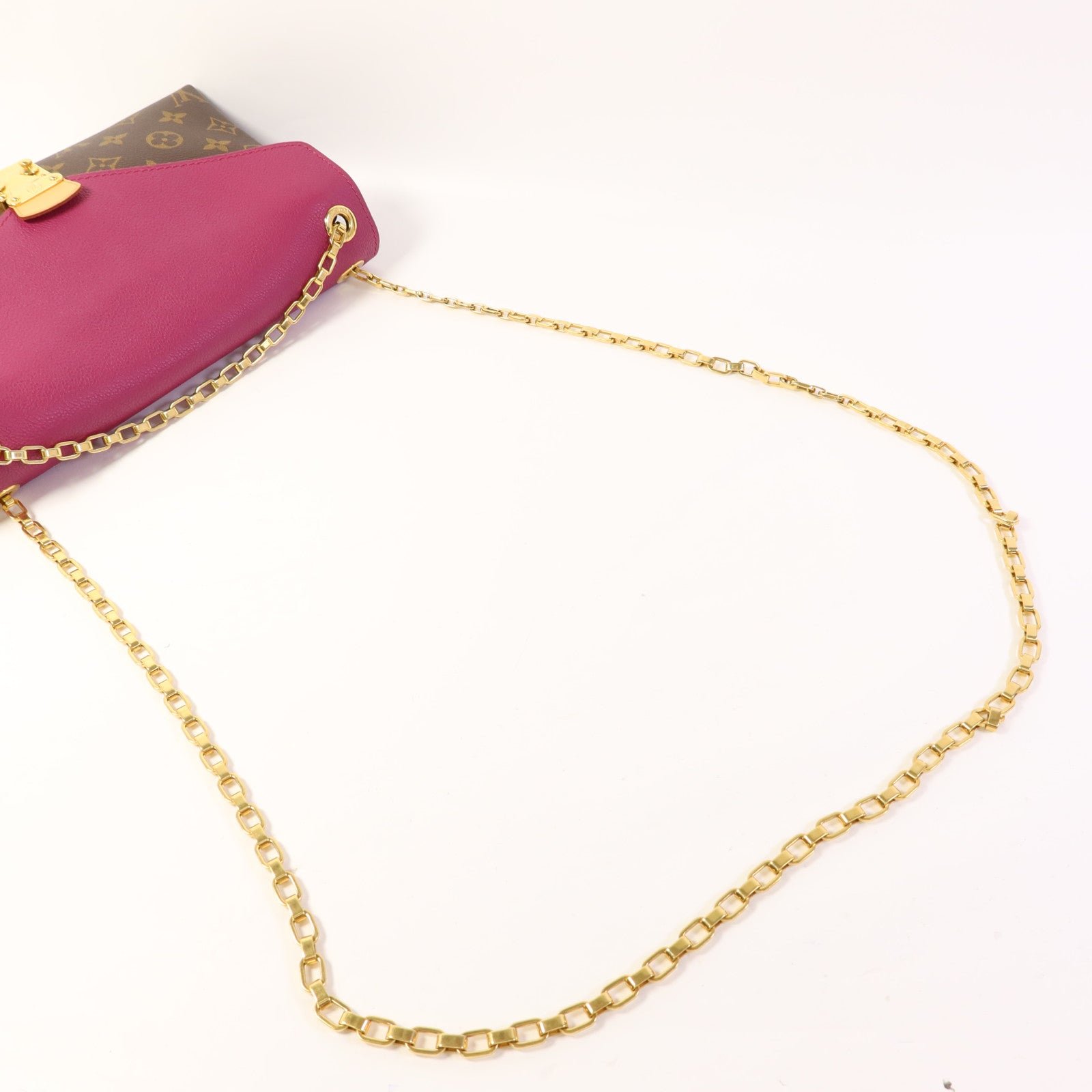 LOUIS VUITTON Monogram Pallas Chain金扣鏈帶肩背袋