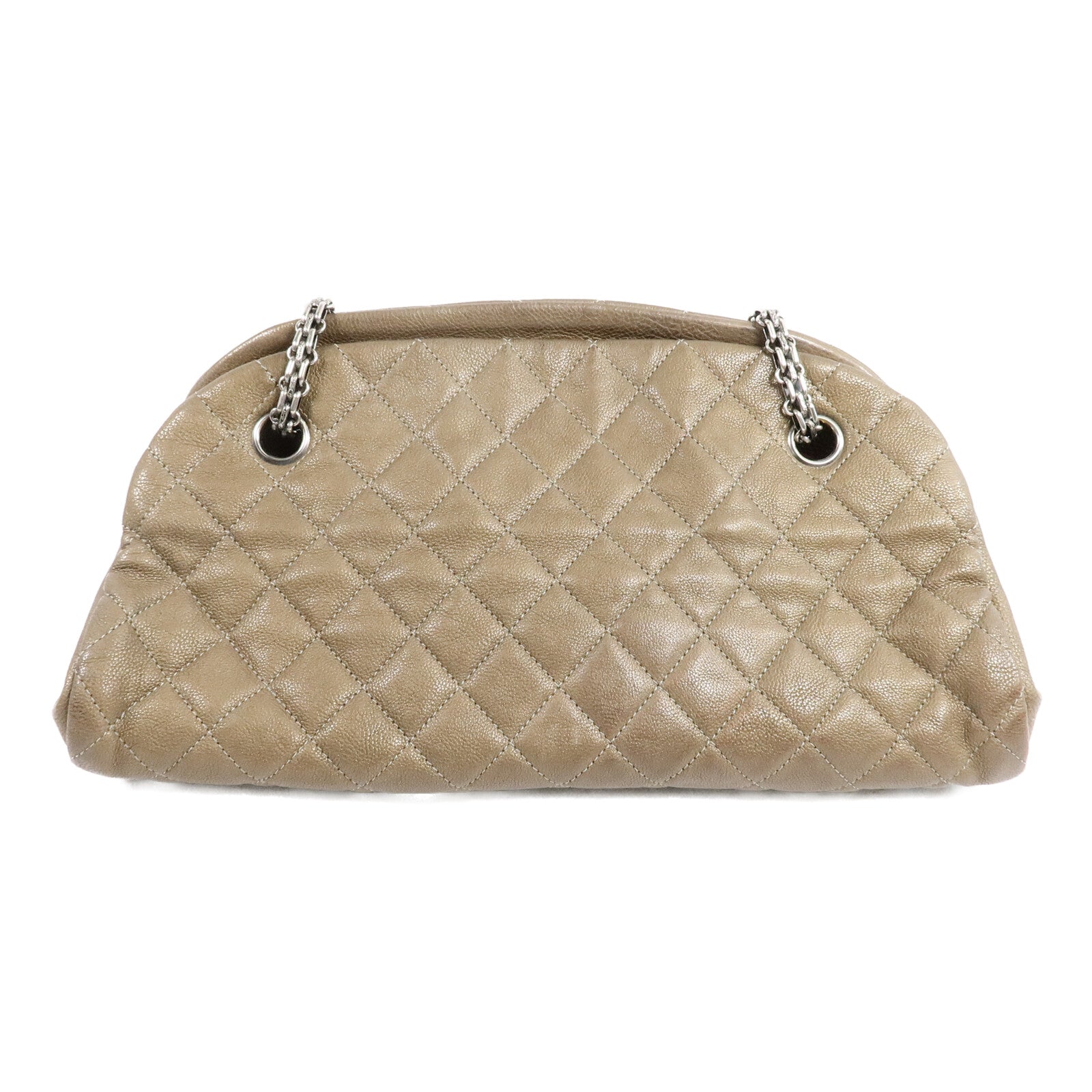 CHANEL 牛皮皮革Just Mademoiselle Bowling Bag鏈帶肩背袋