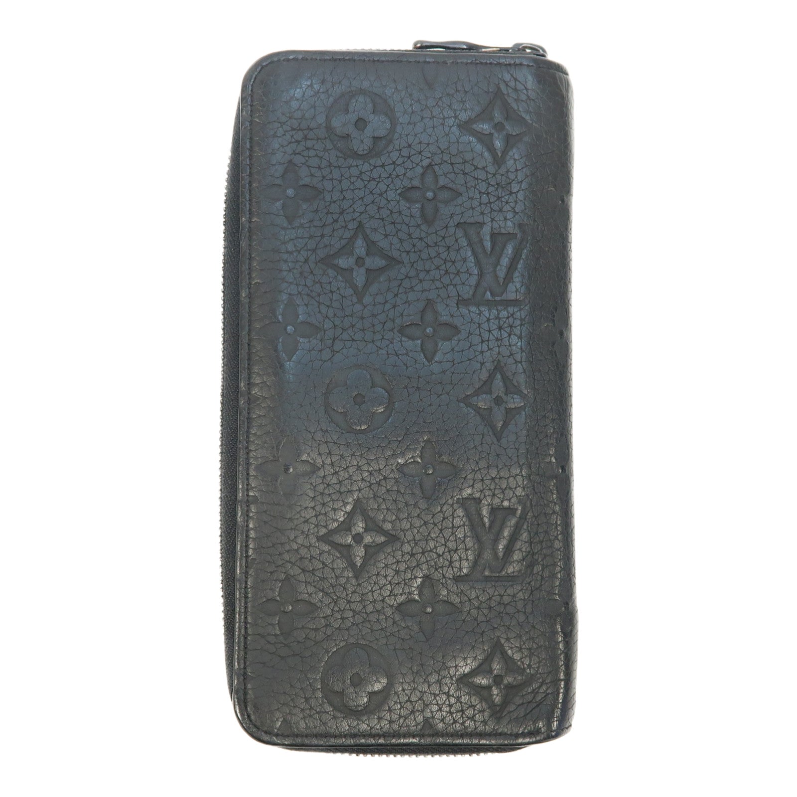 LOUIS VUITTON Monogram Taurillon Zippy Vertical Wallet長錢包黑色