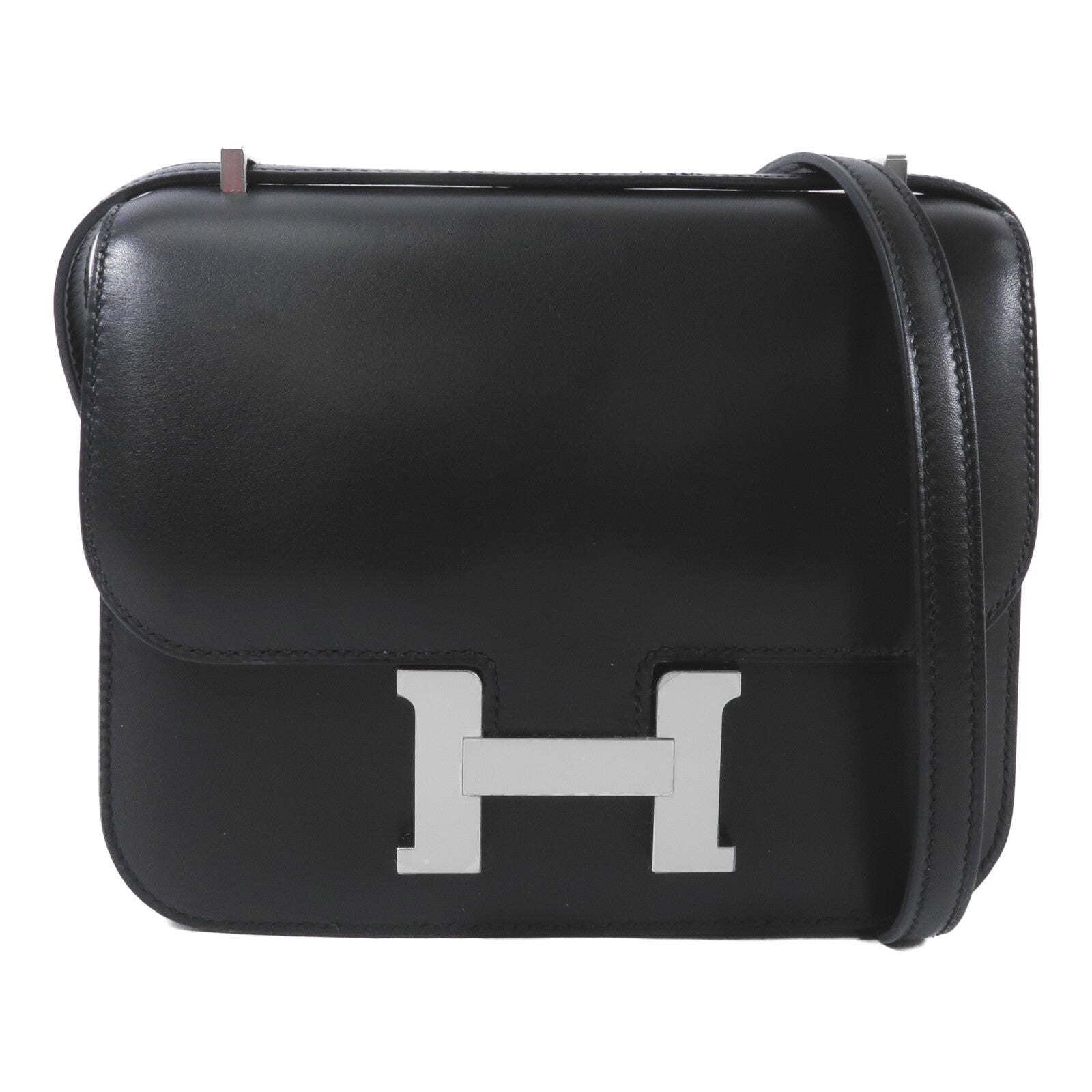 HERMES Evercalf皮革Constance Mini肩背袋Noir