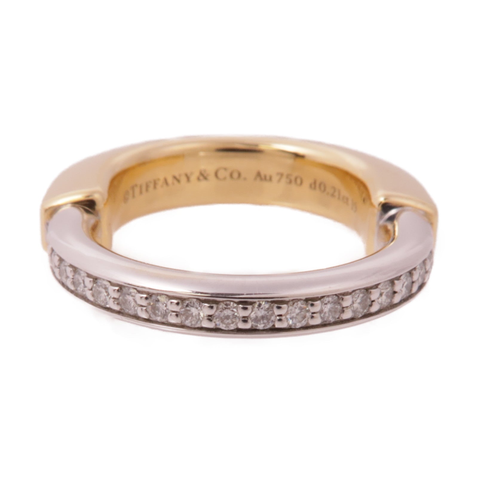 TIFFANY¡®CO Diamond Ring 18K Pink White Gold US#5.75