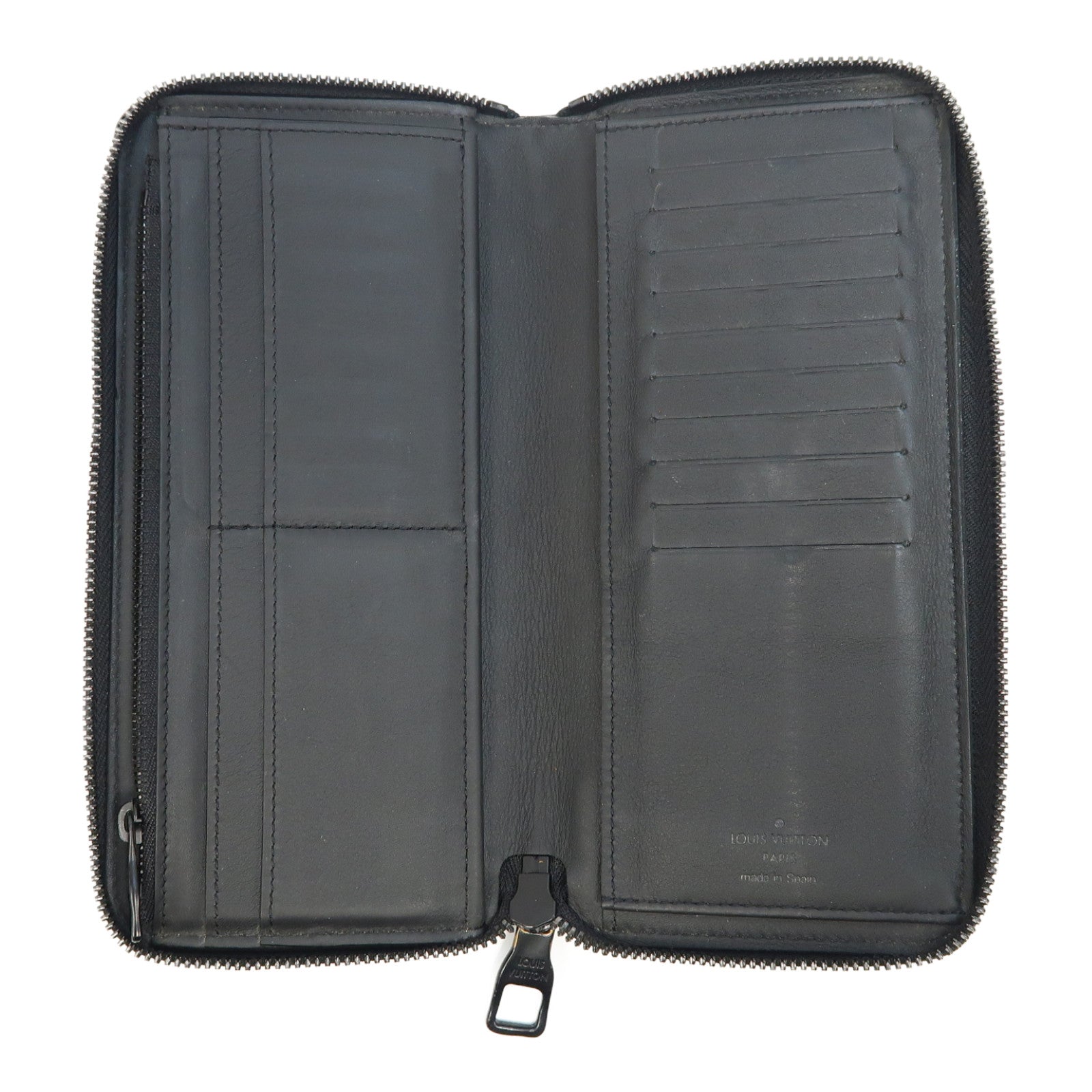 LOUIS VUITTON Monogram Taurillon Zippy Vertical Wallet長錢包黑色