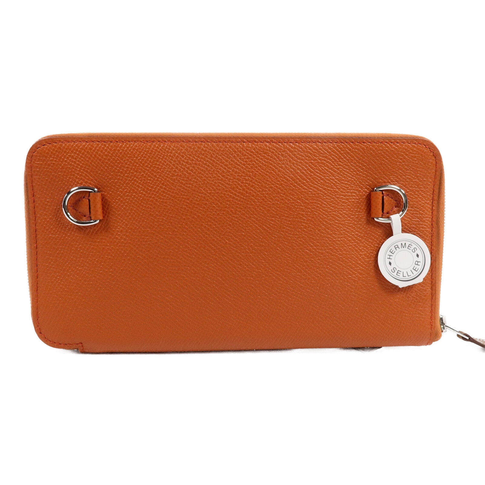 HERMES Epsom/Swift皮革Nouveau To Go肩背袋TerreBattue/MauveSy