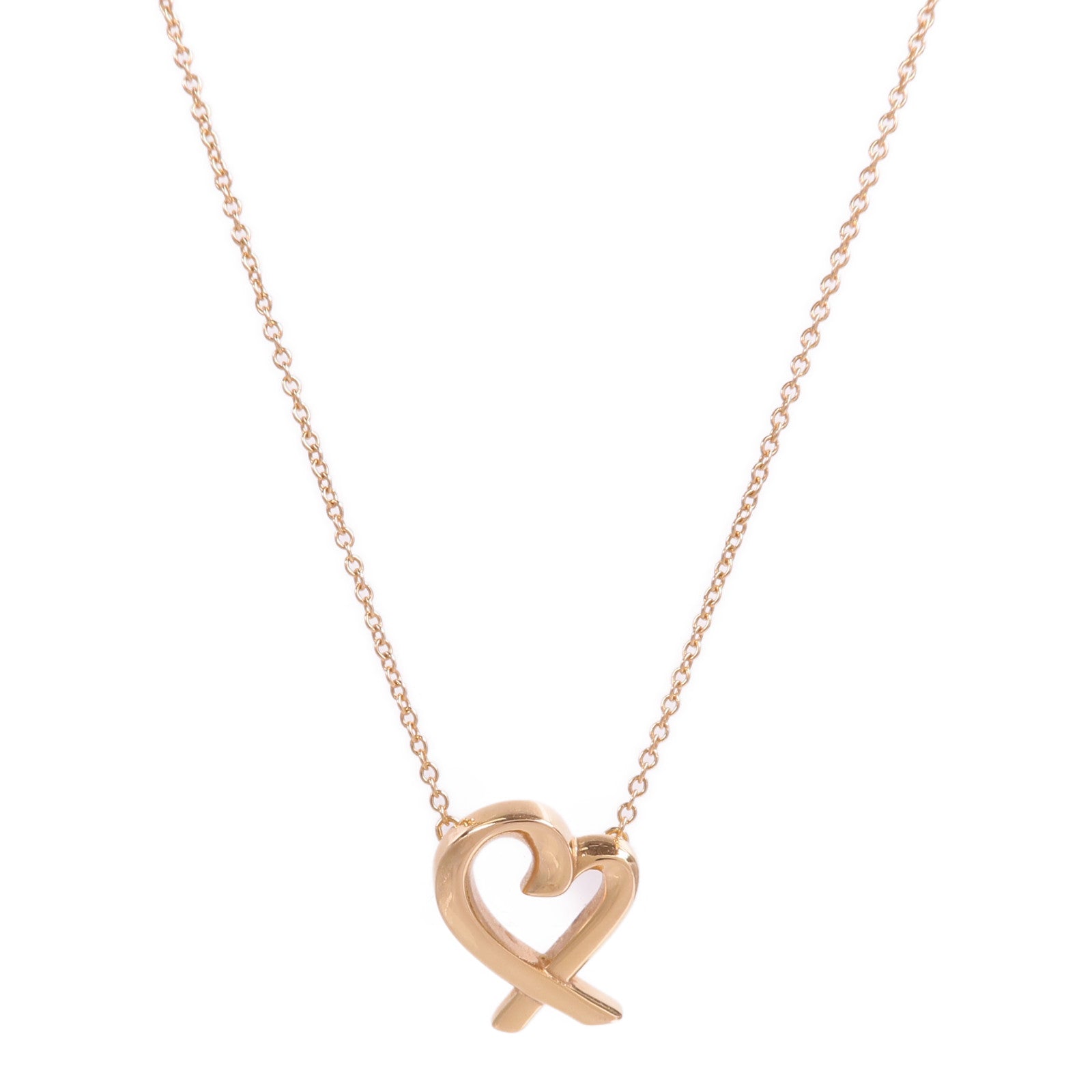 TIFFANY&CO 18K玫瑰金Loving Heart Necklace項鍊