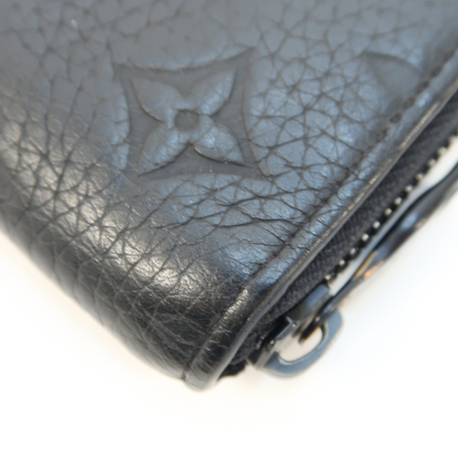 LOUIS VUITTON Monogram Taurillon Zippy Vertical Wallet長錢包黑色