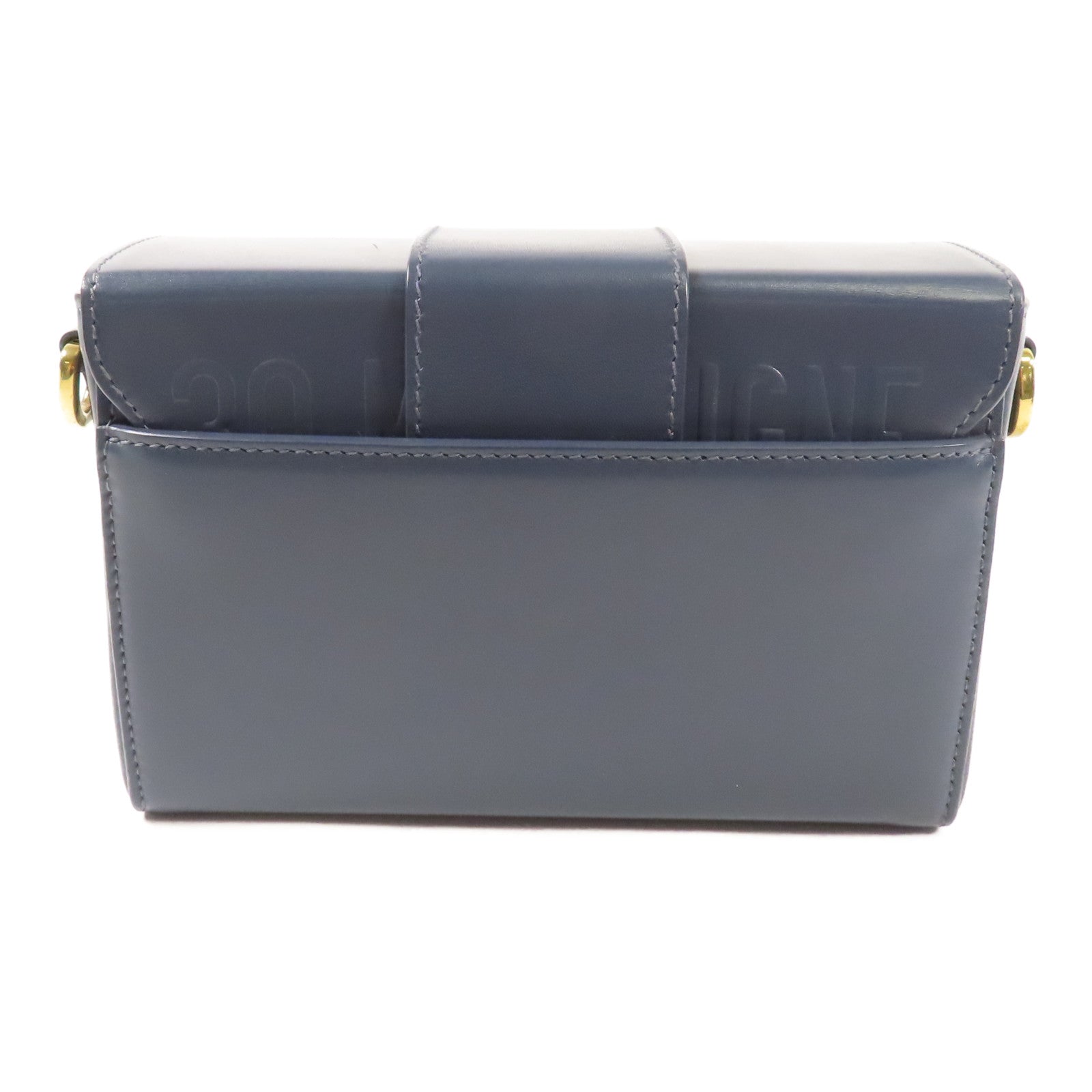 Dior GHW 30 Montaigne Shoulder Bag Calfskin Leather Blue