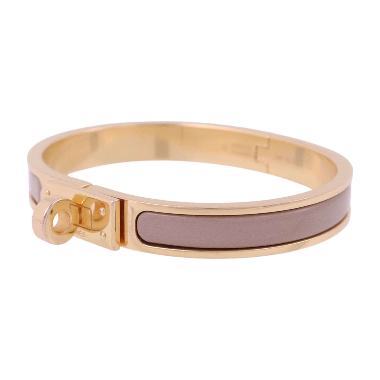 HERMES 金屬/琺瑯Mini Clic Kelly Bracelet金扣手鏈