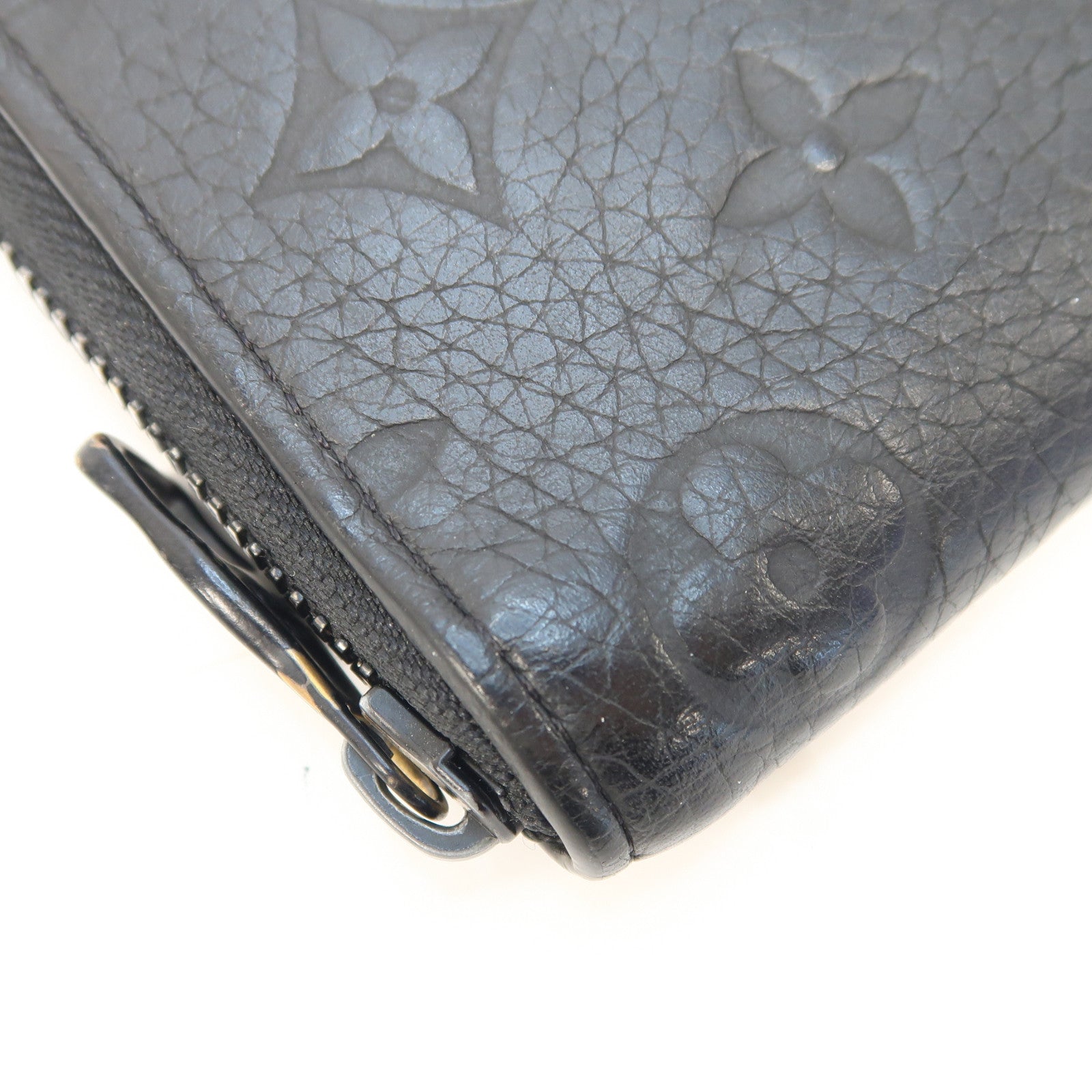 LOUIS VUITTON Monogram Taurillon Zippy Vertical Wallet長錢包黑色