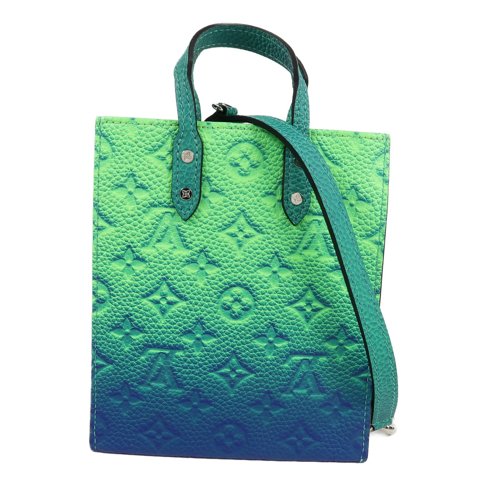 LOUIS VUITTON Taurillon Illusion Sac Plat XS手挽肩背兩用袋