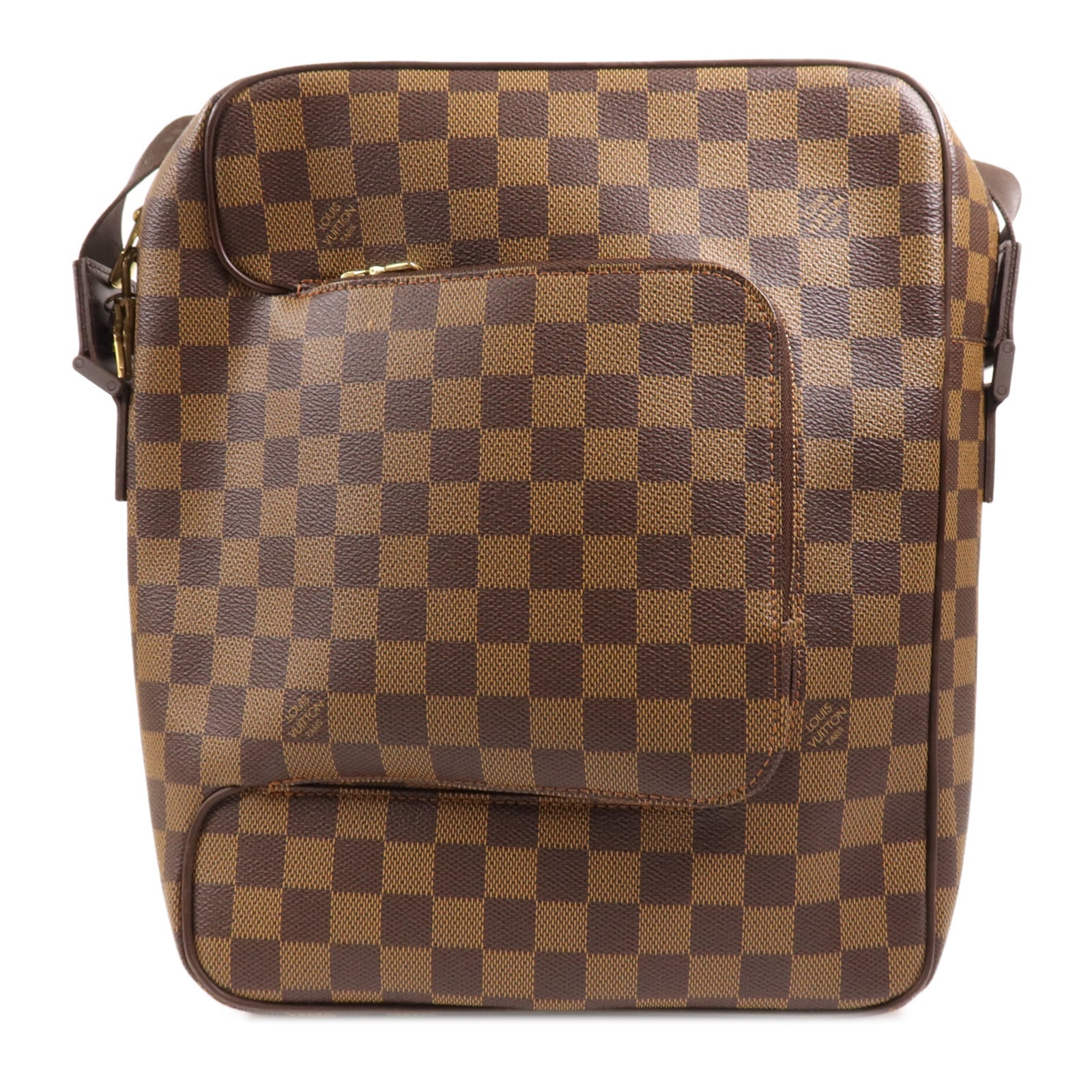 LOUIS VUITTON Damier Olaf MM金扣肩背袋