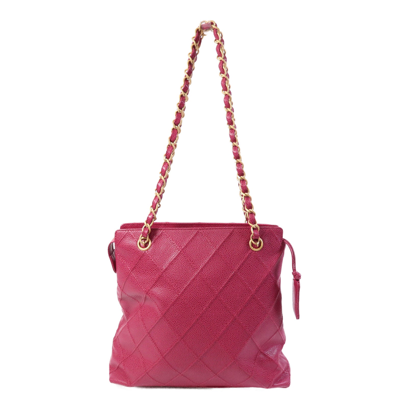 CHANEL 牛皮皮革Bicolore Chain Tote金扣手挽袋