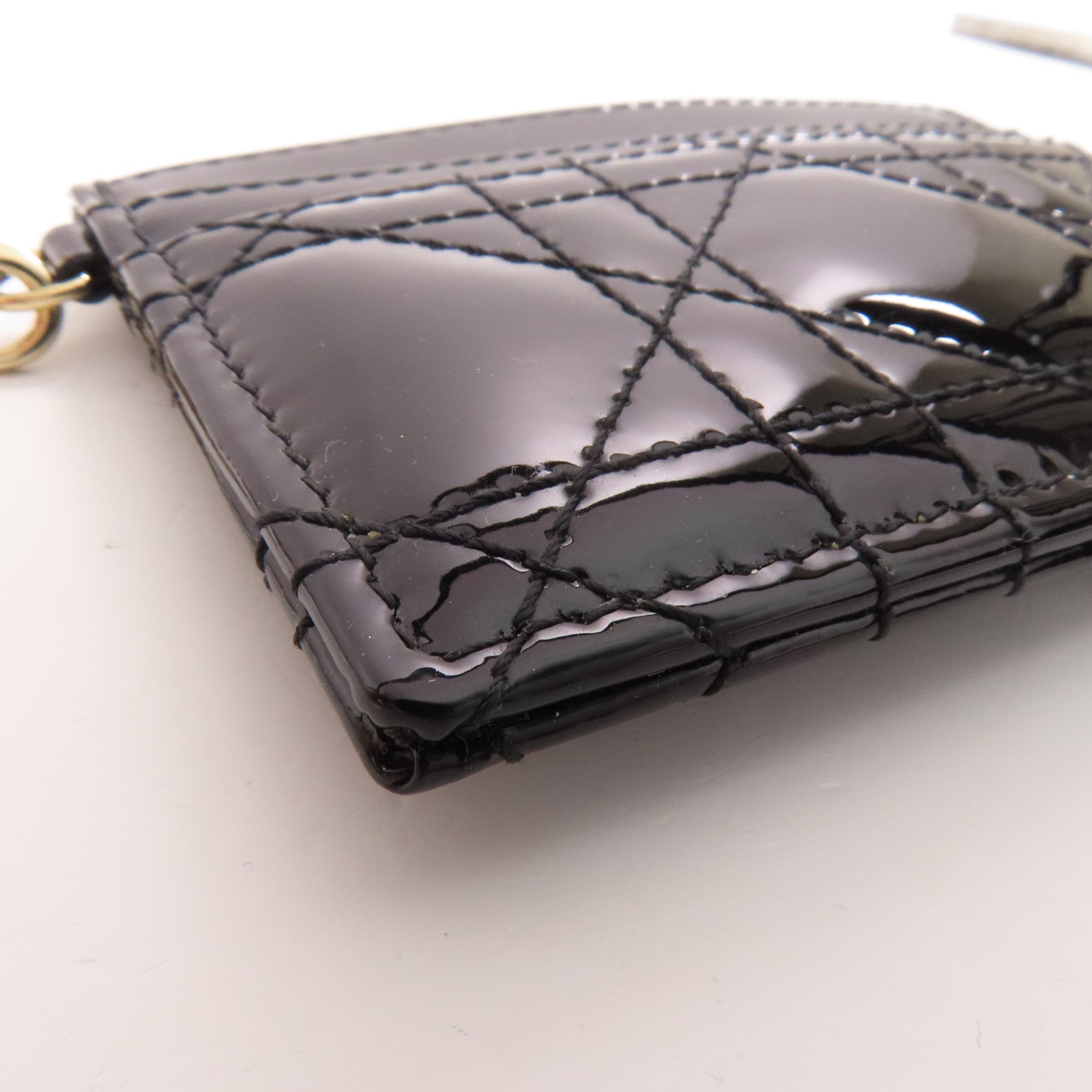 Dior 漆皮皮革Freesia Card Case金扣卡片套