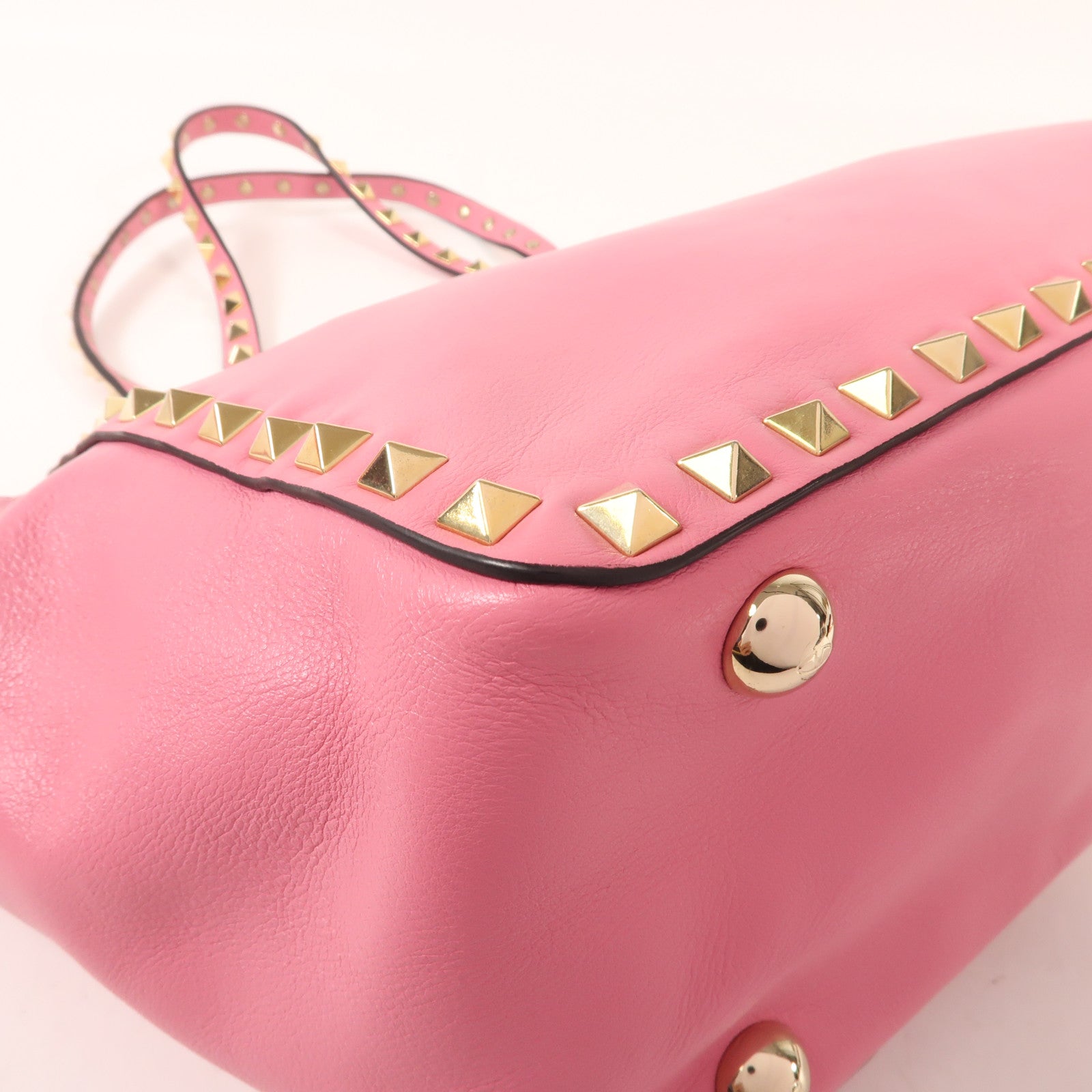 Valentino 牛皮皮革Rockstud金扣手挽肩背兩用袋